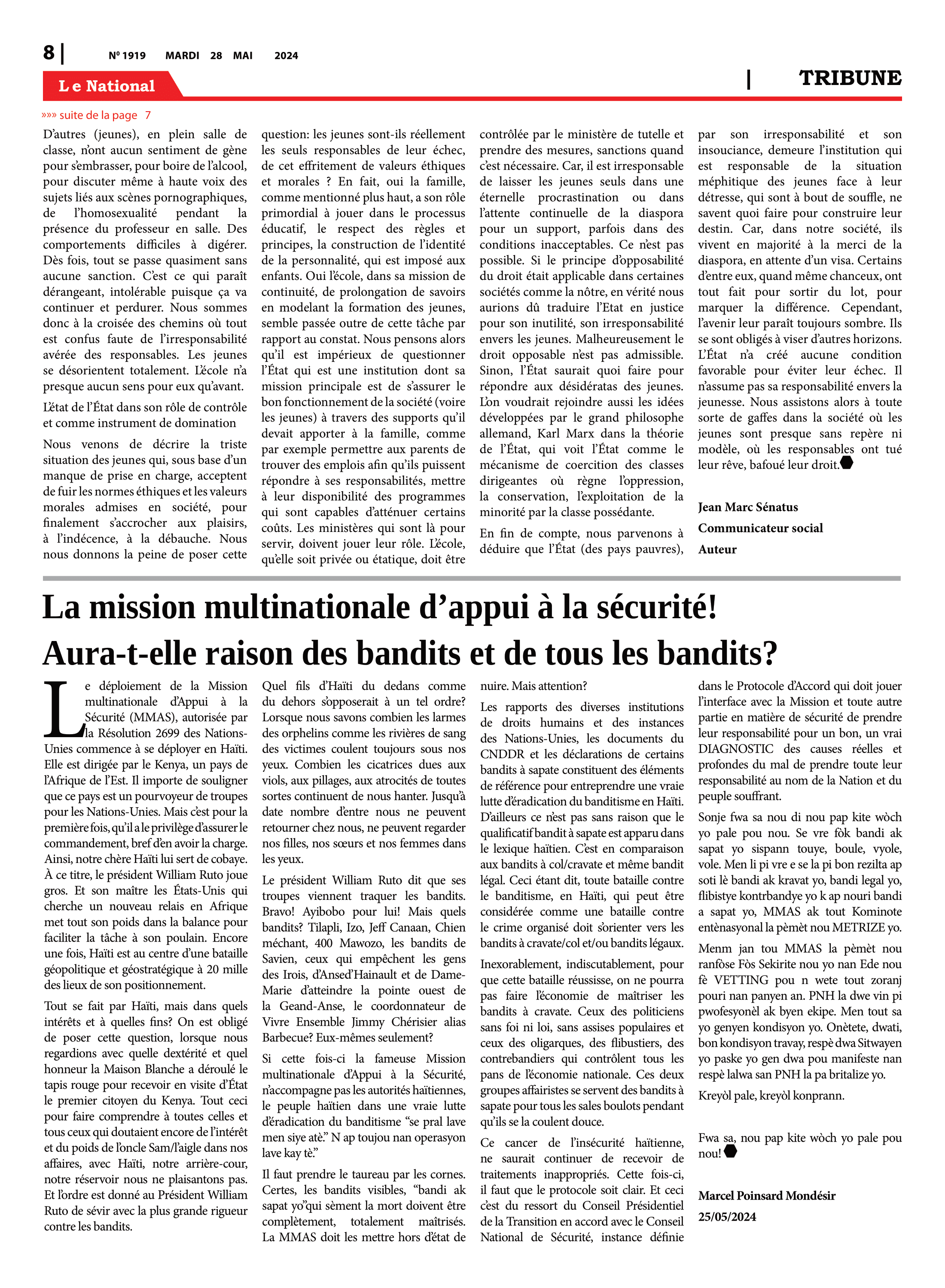 Page 8 de l'édition 1919