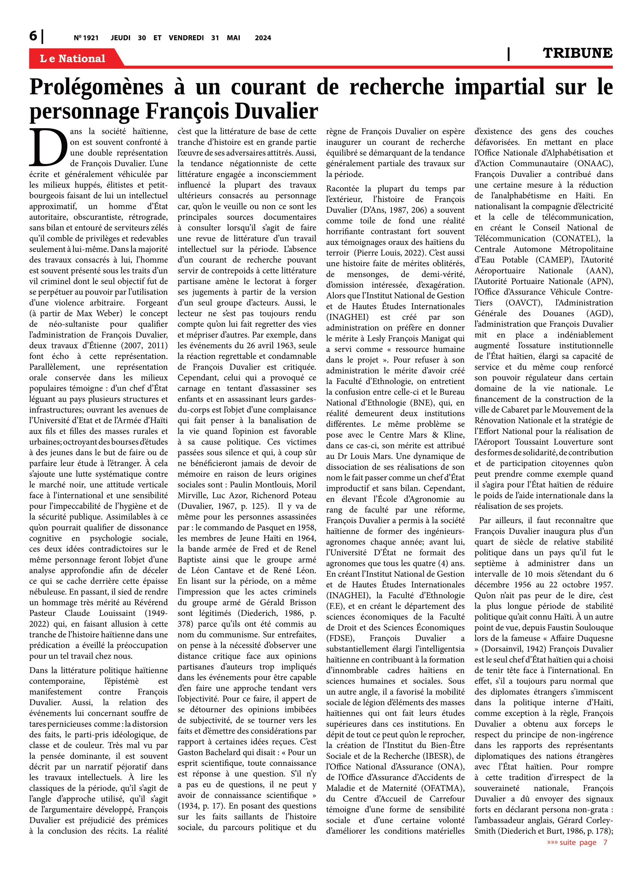 Page 6 de l'édition 1921