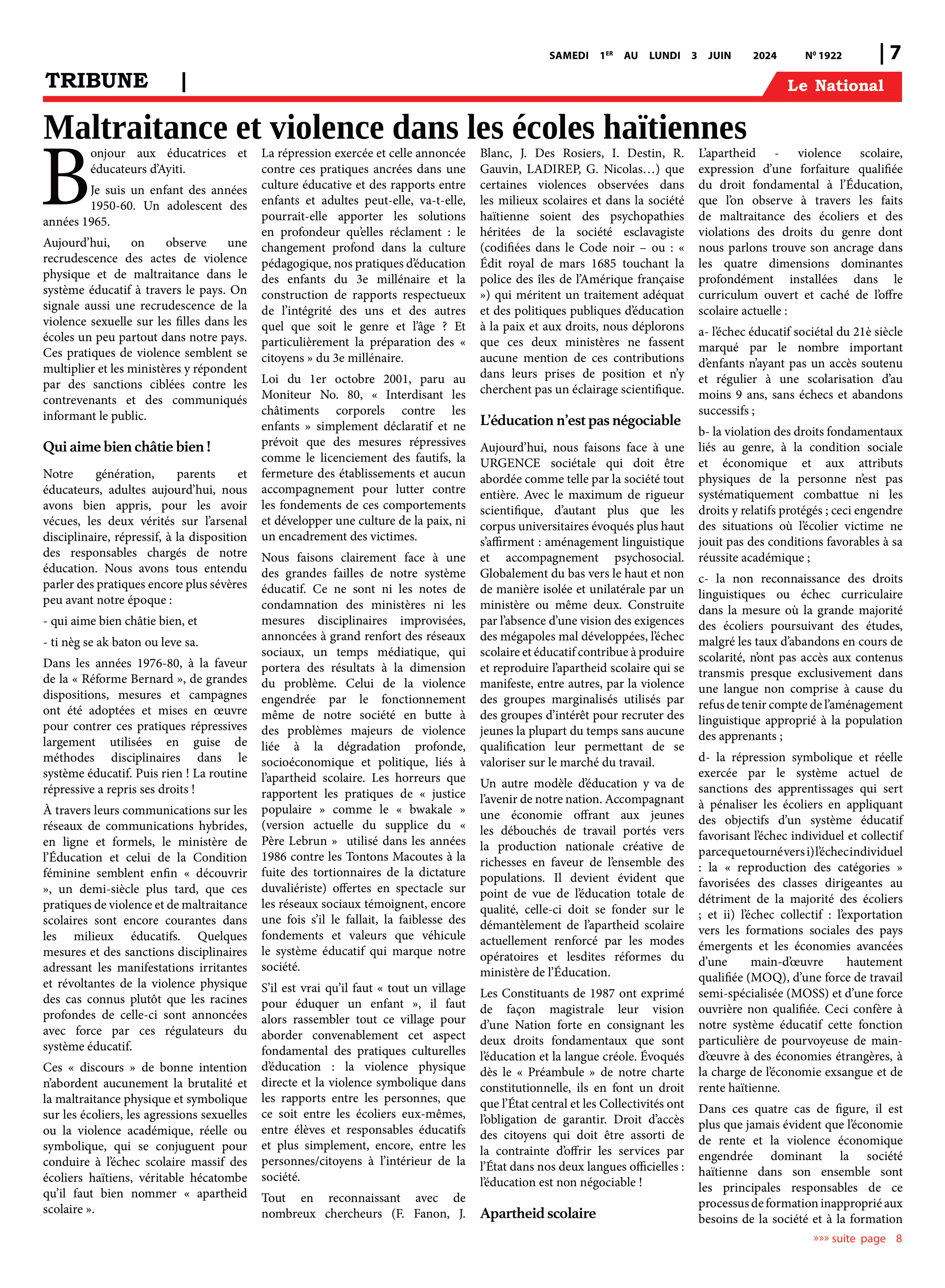 Page 7 de l'édition 1922