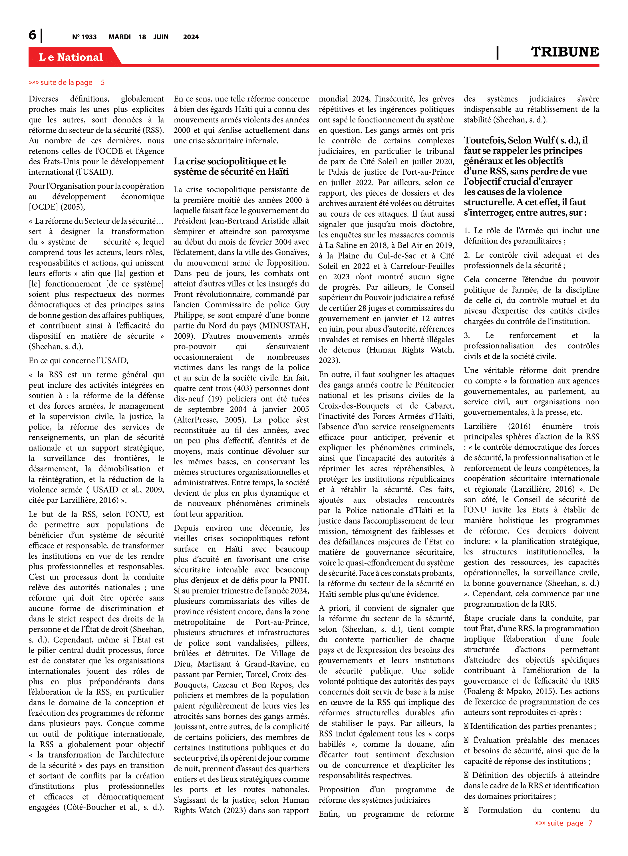 Page 6 de l'édition 1933