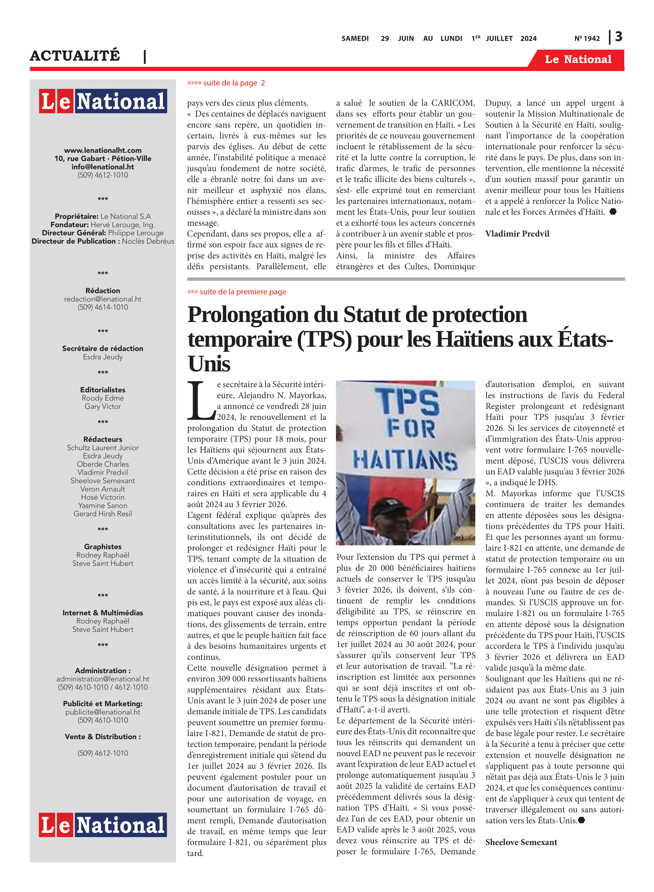 Page 3 de l'édition 1942