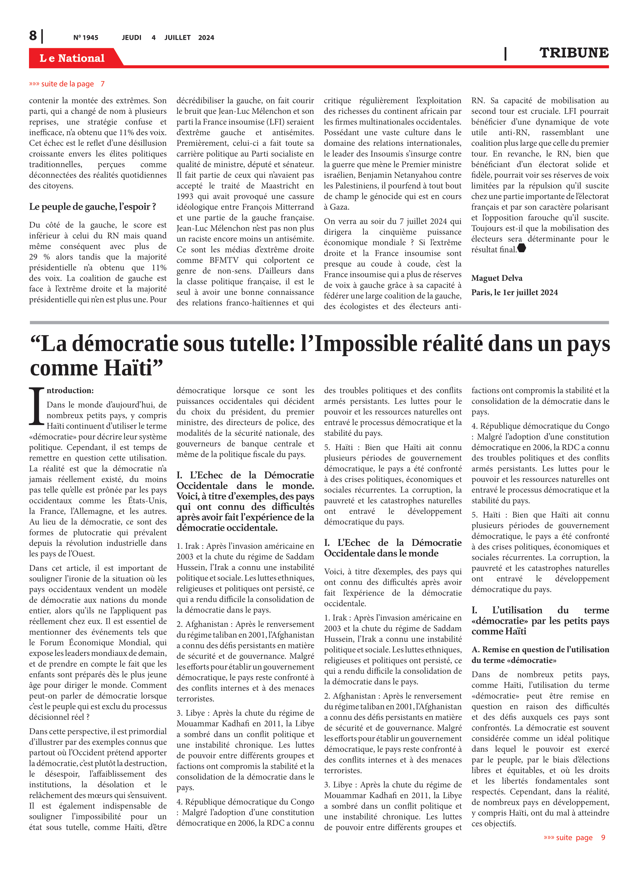 Page 8 de l'édition 1945