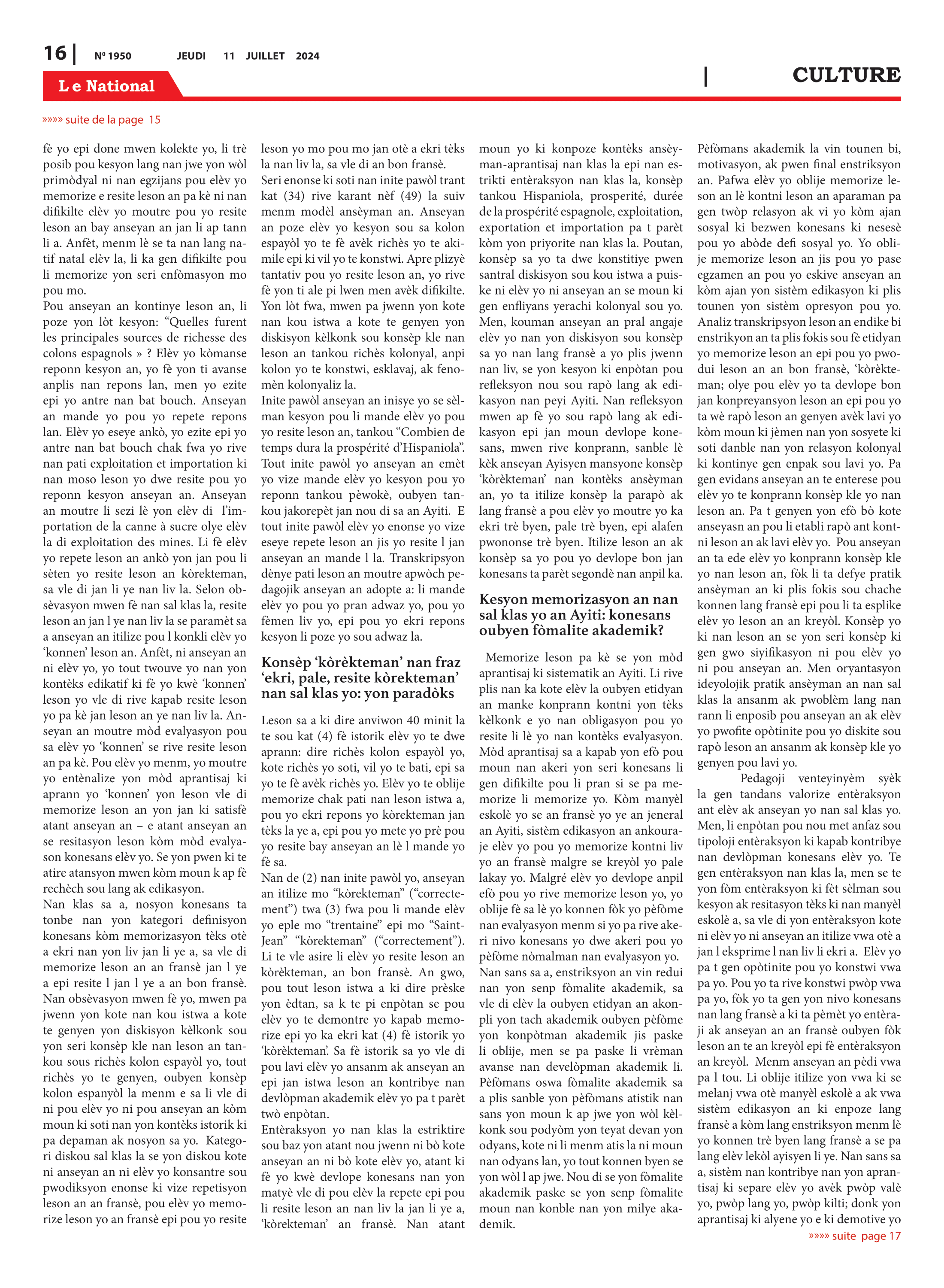 Page 16 de l'édition 1950