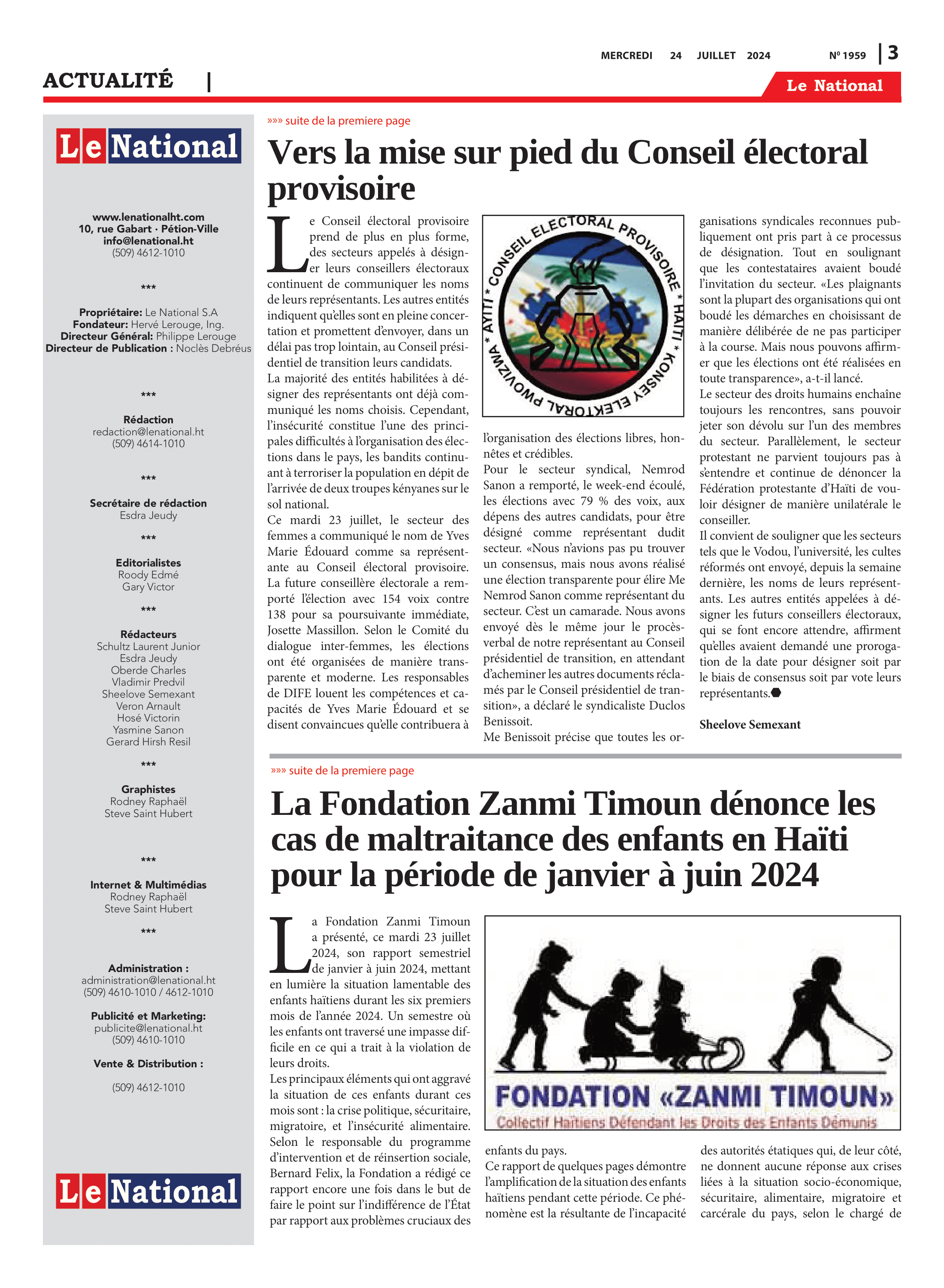Page 3 de l'édition 1959