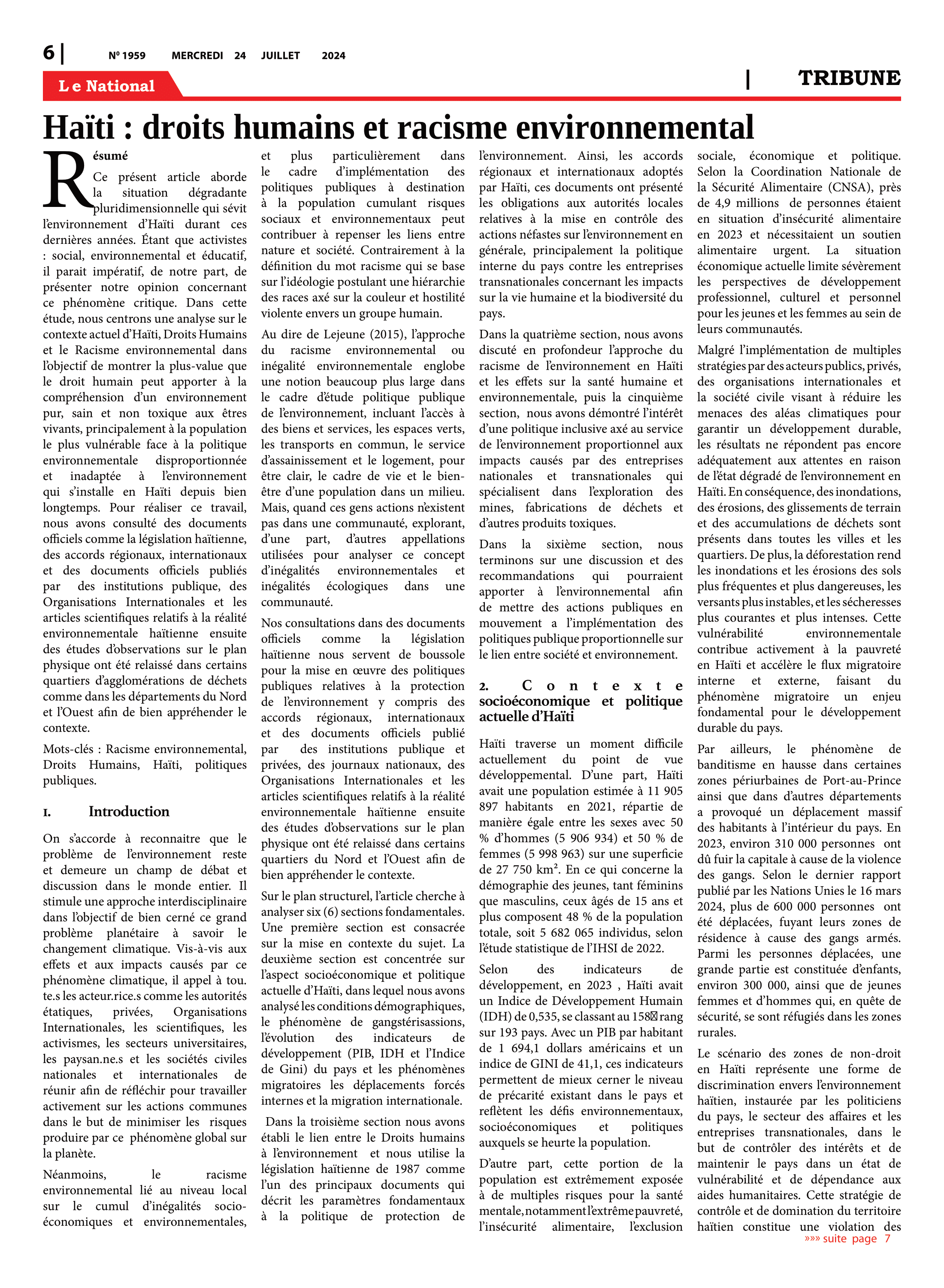 Page 6 de l'édition 1960