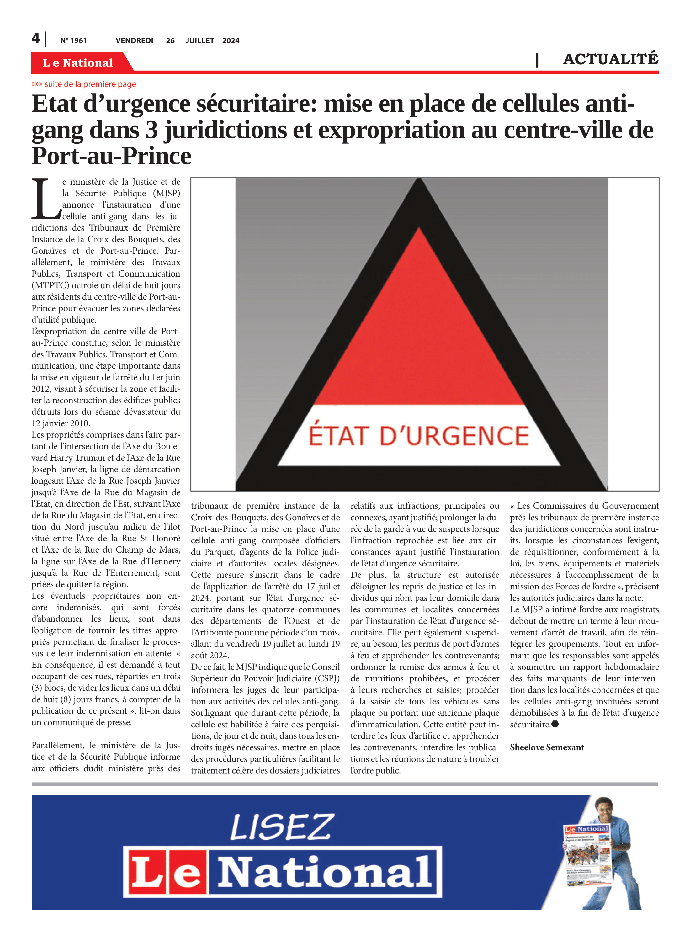 Page 4 de l'édition 1961