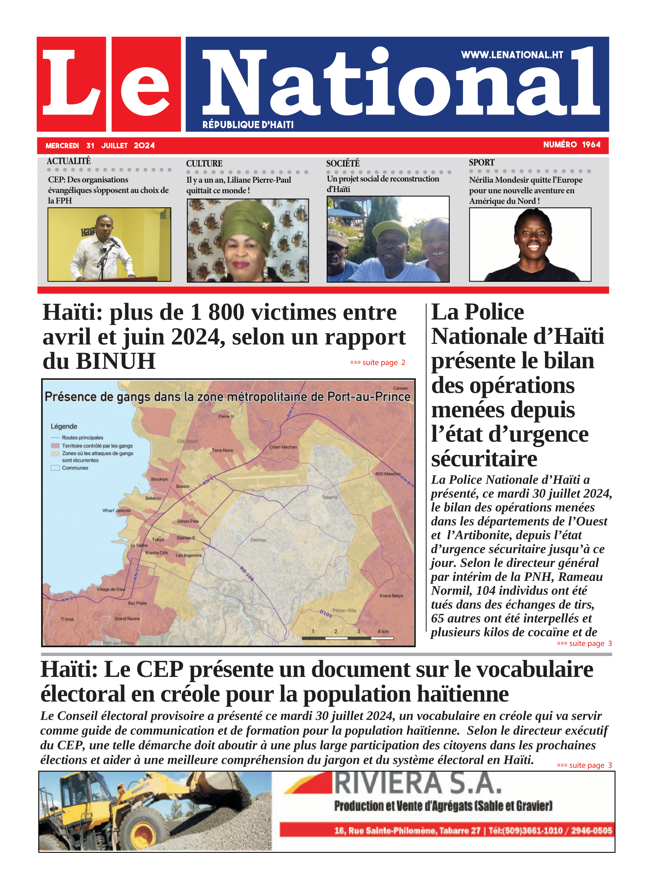 Page 1 de l'édition 1964