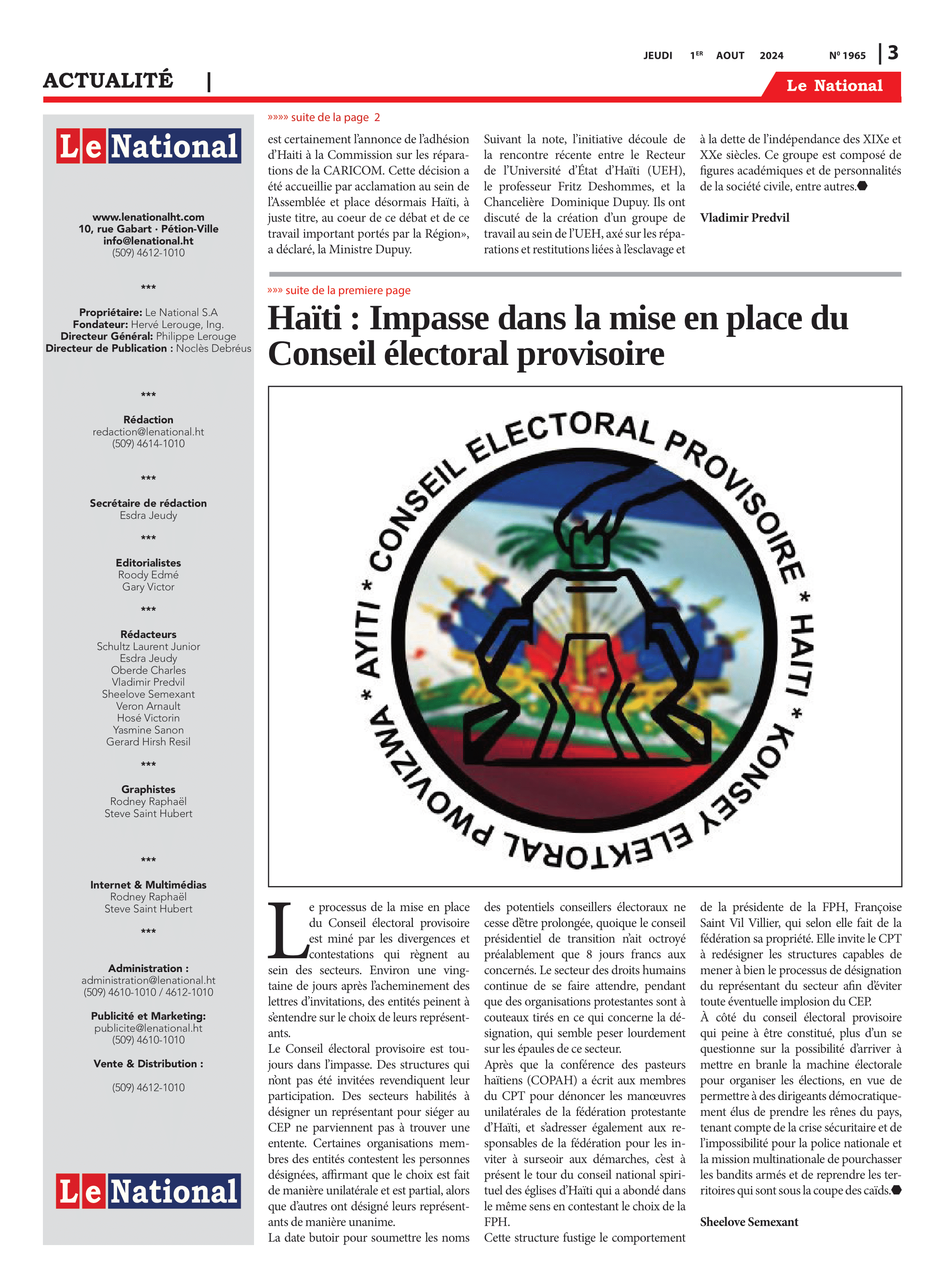 Page 3 de l'édition 1965