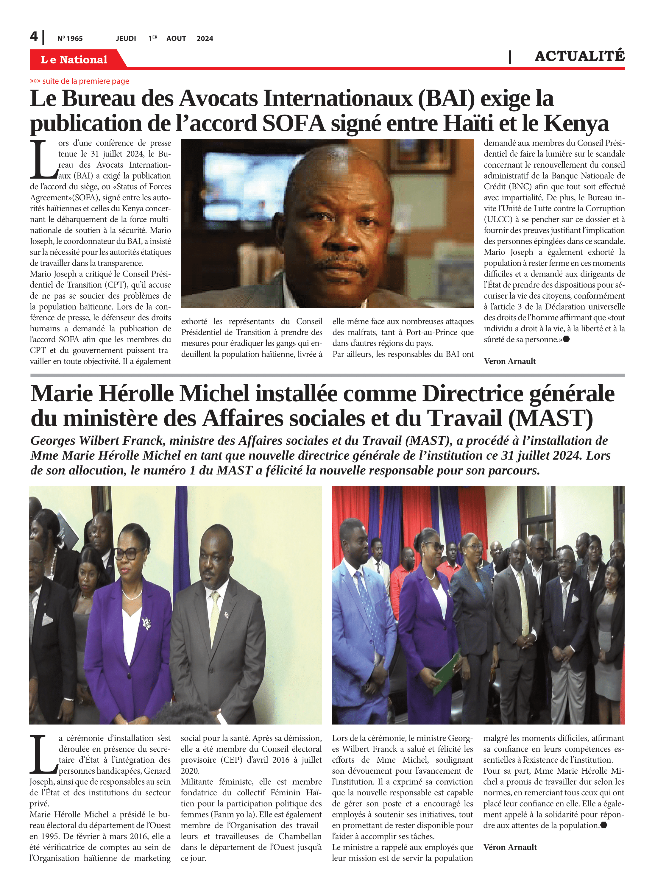 Page 4 de l'édition 1965