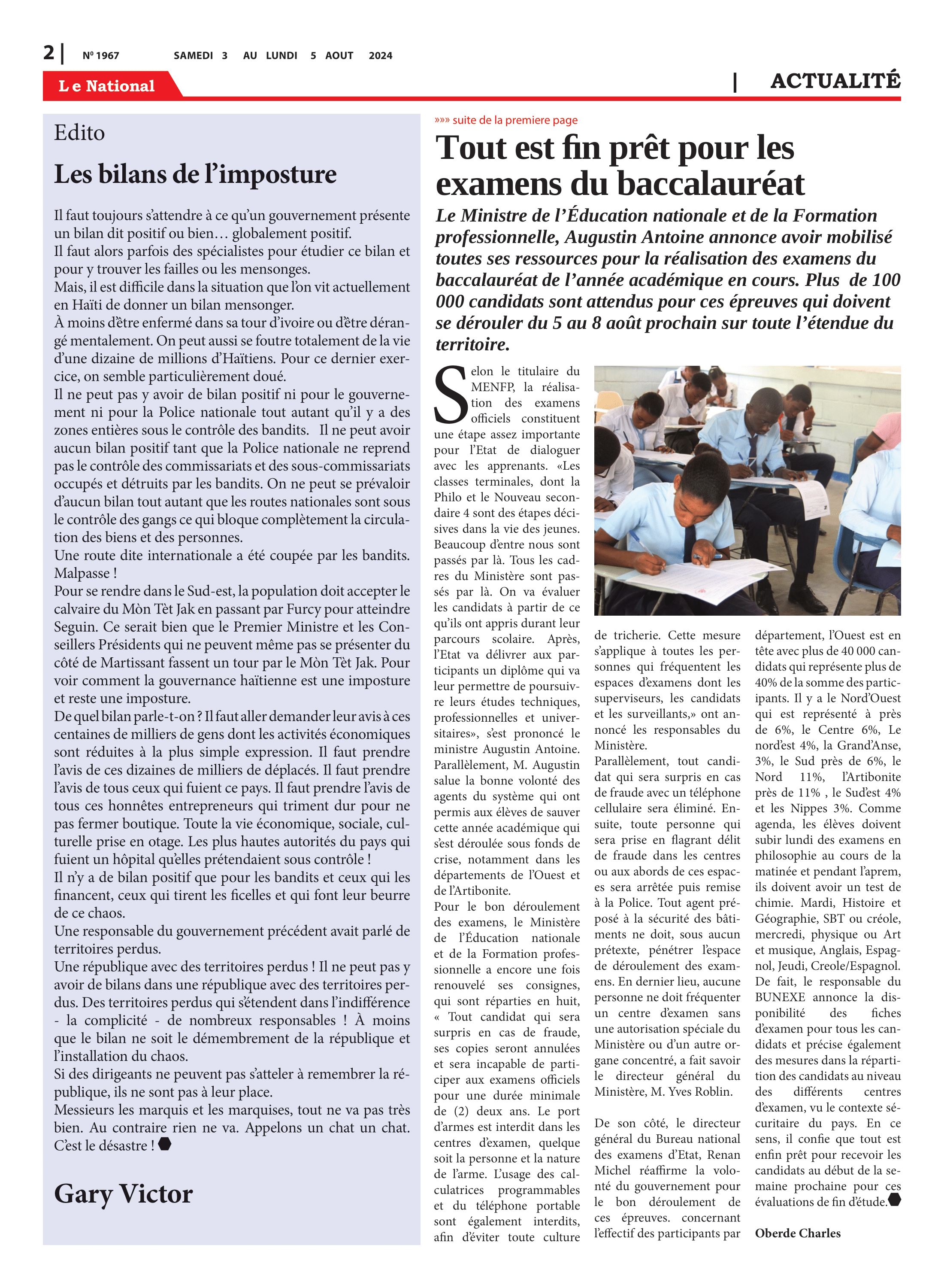 Page 2 de l'édition 1967