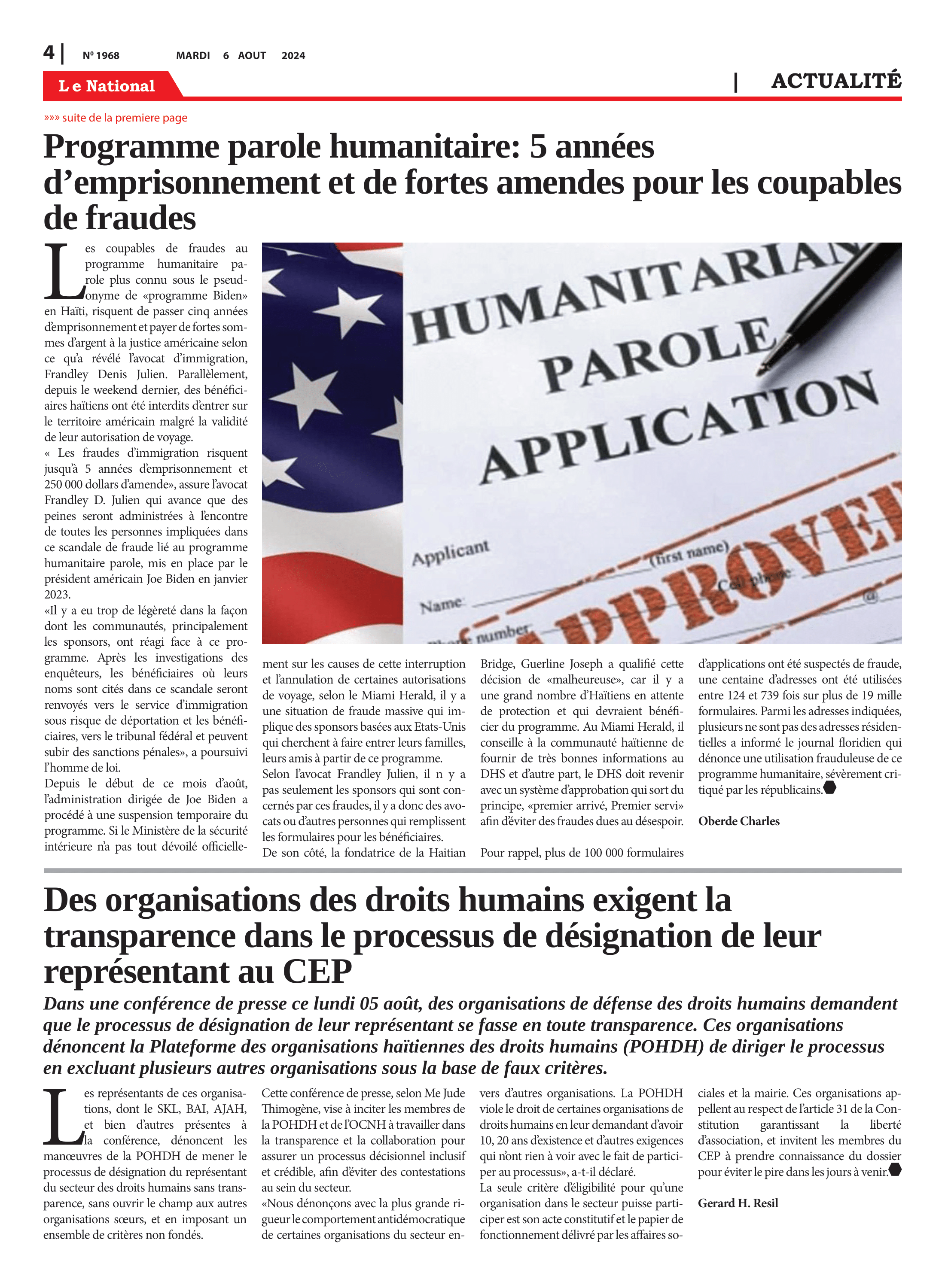 Page 4 de l'édition 1968