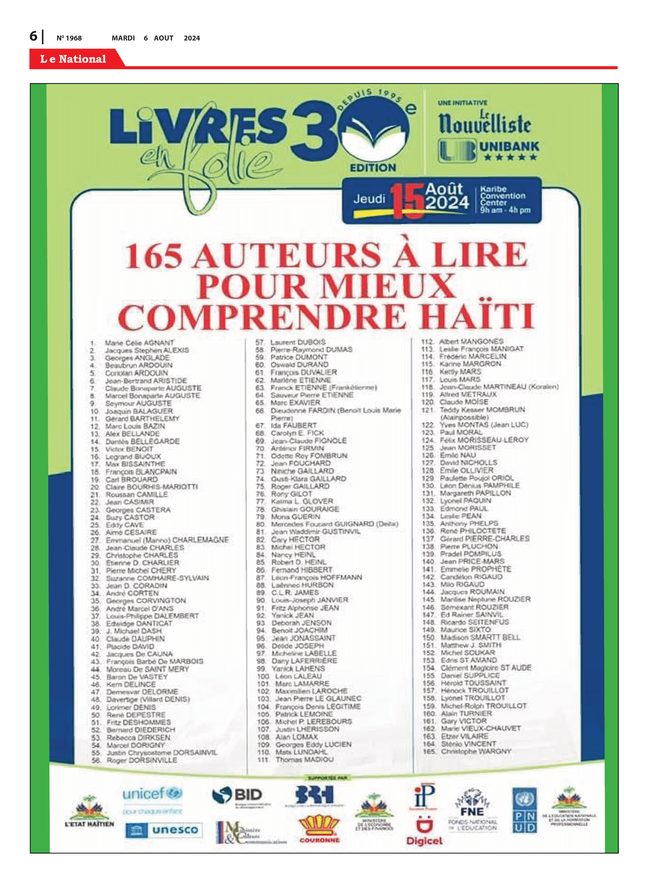 Page 6 de l'édition 1968