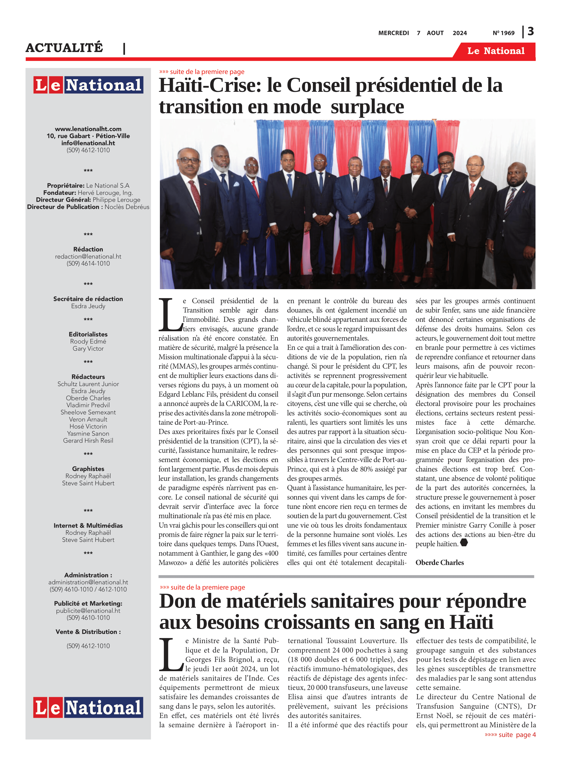 Page 3 de l'édition 1969