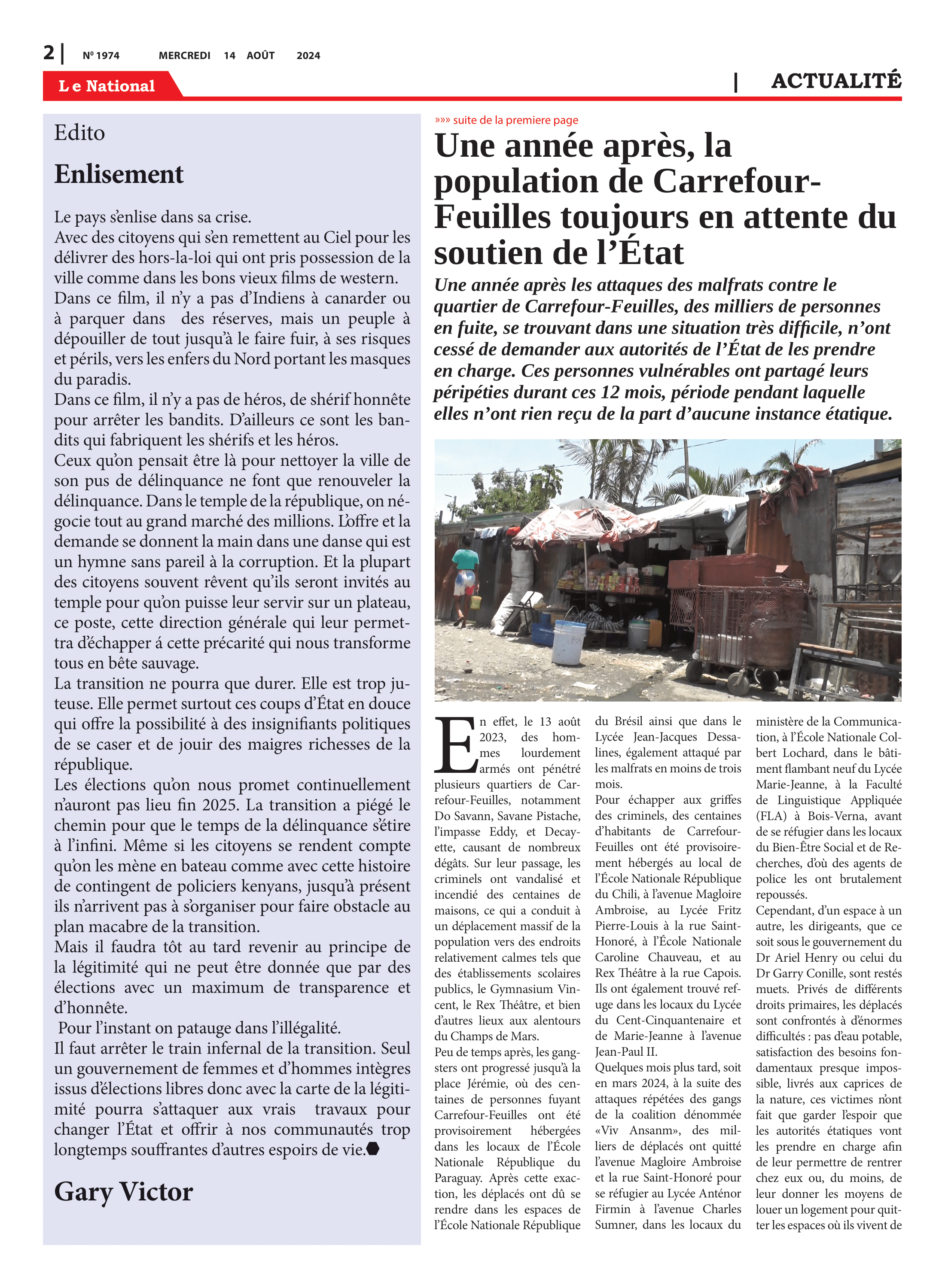 Page 2 de l'édition 1974