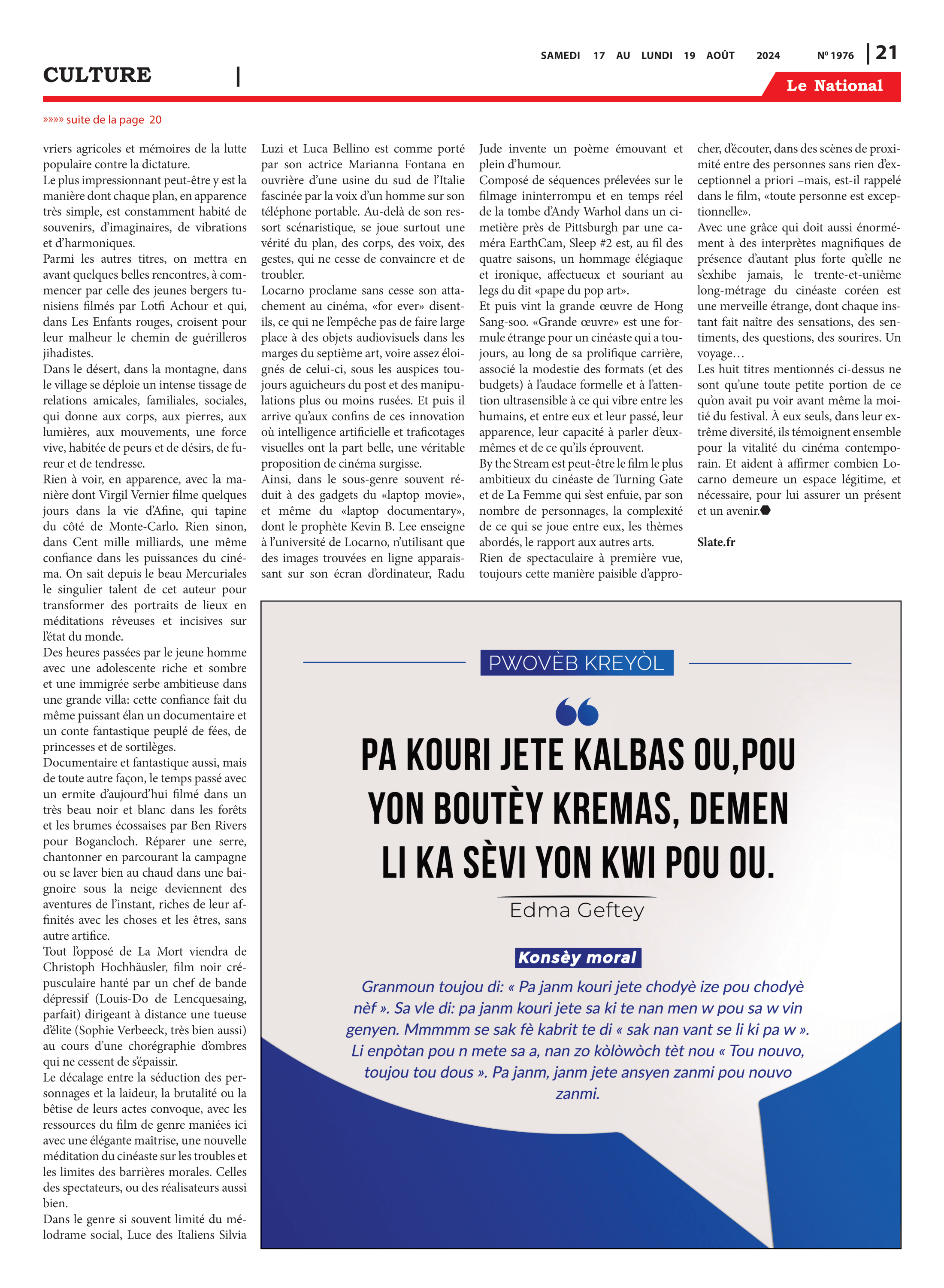 Page 21 de l'édition 1976