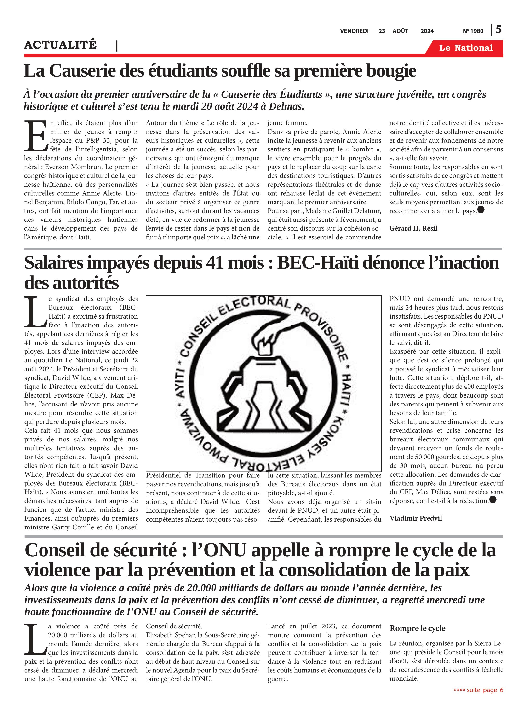 Page 5 de l'édition 1980