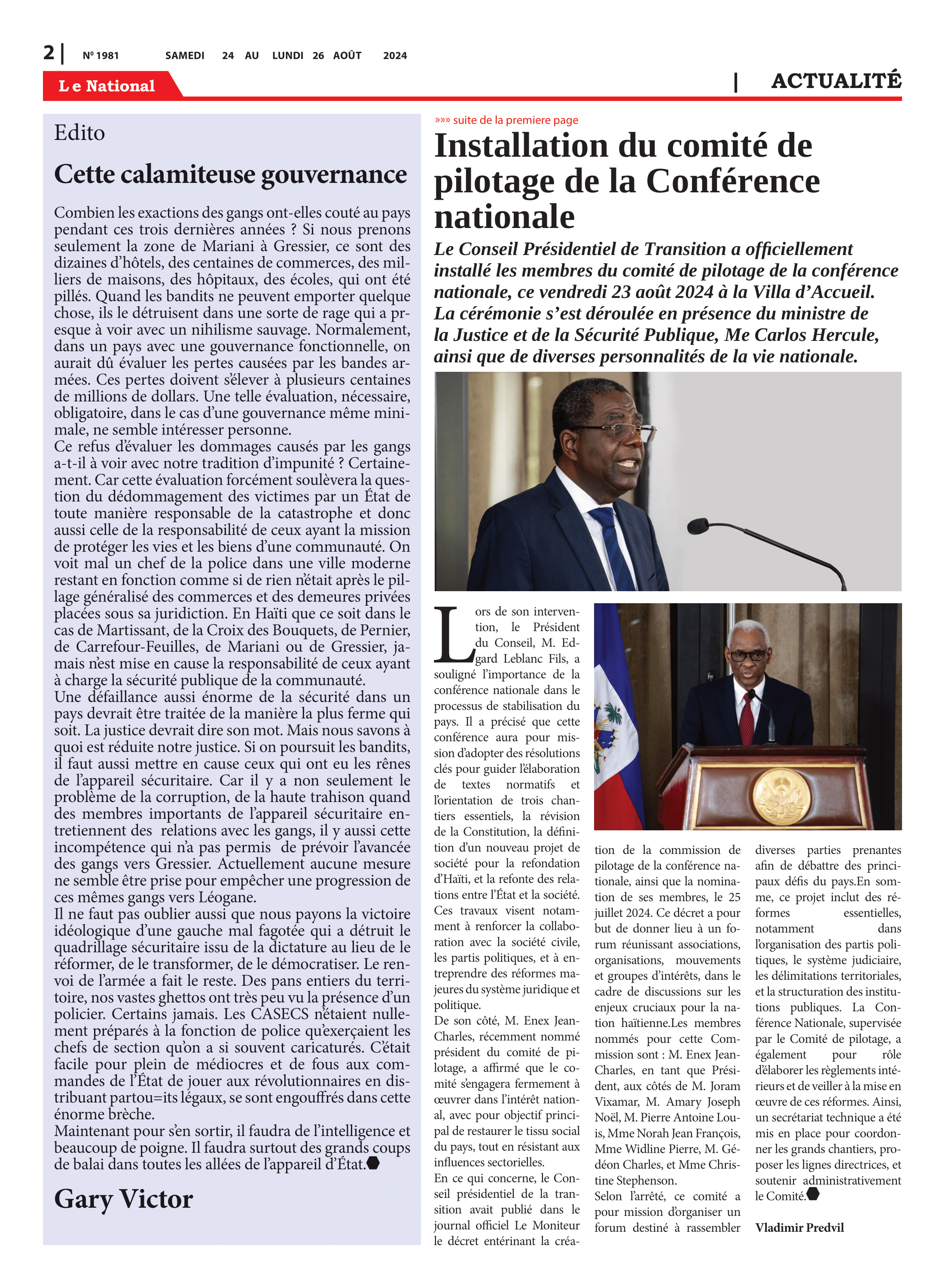 Page 2 de l'édition 1981