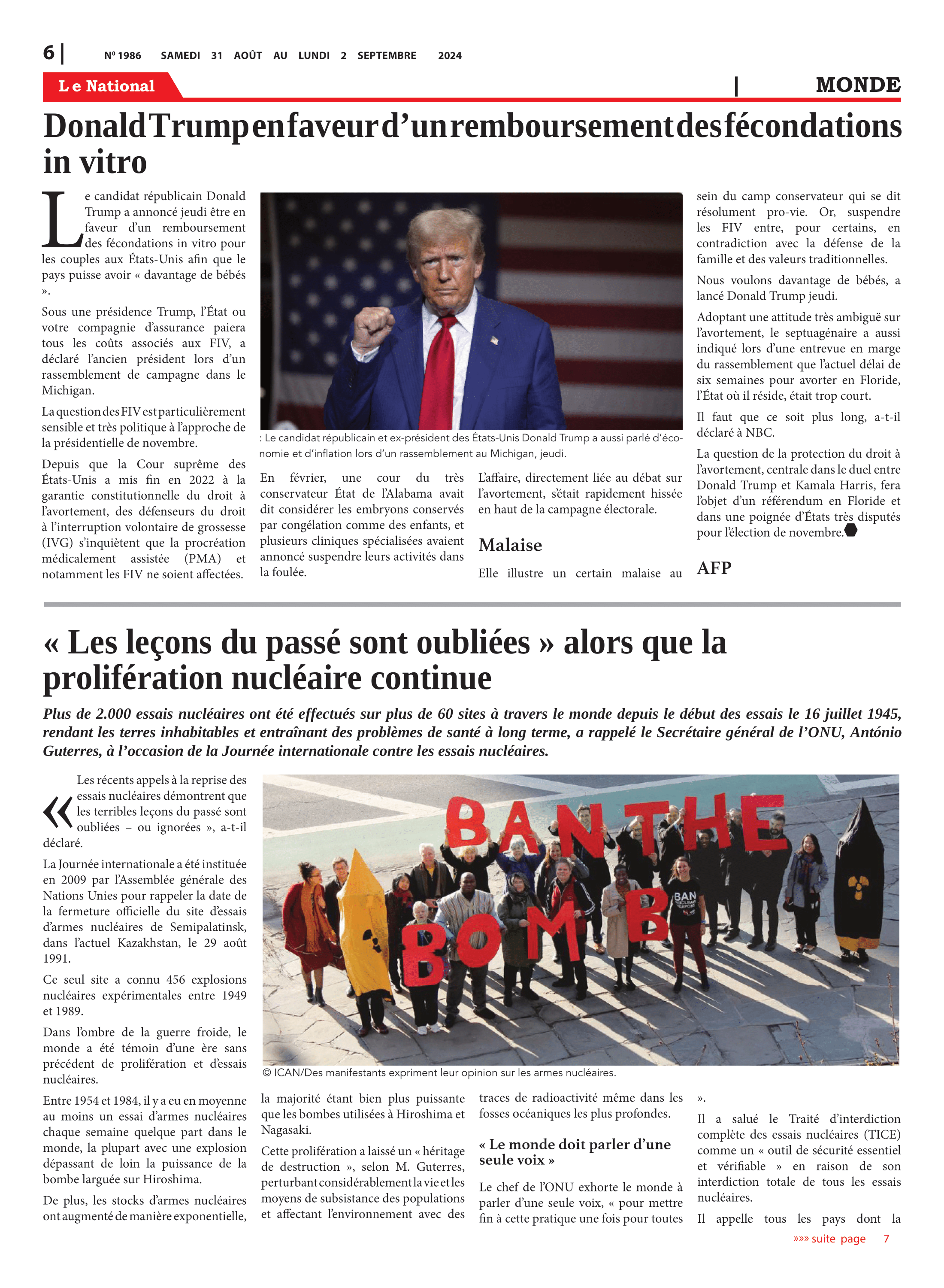 Page 6 de l'édition 1986