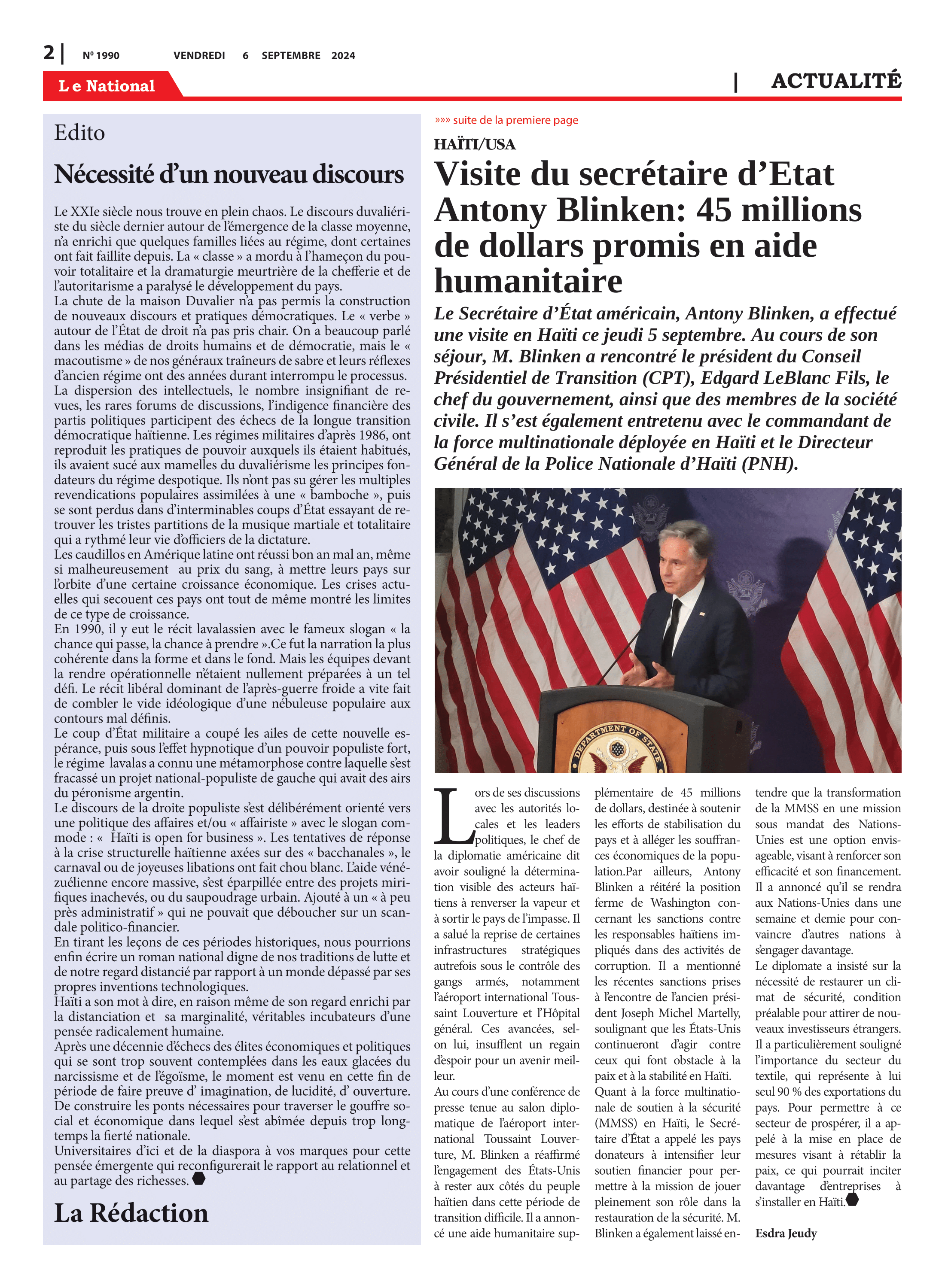 Page 2 de l'édition 1990