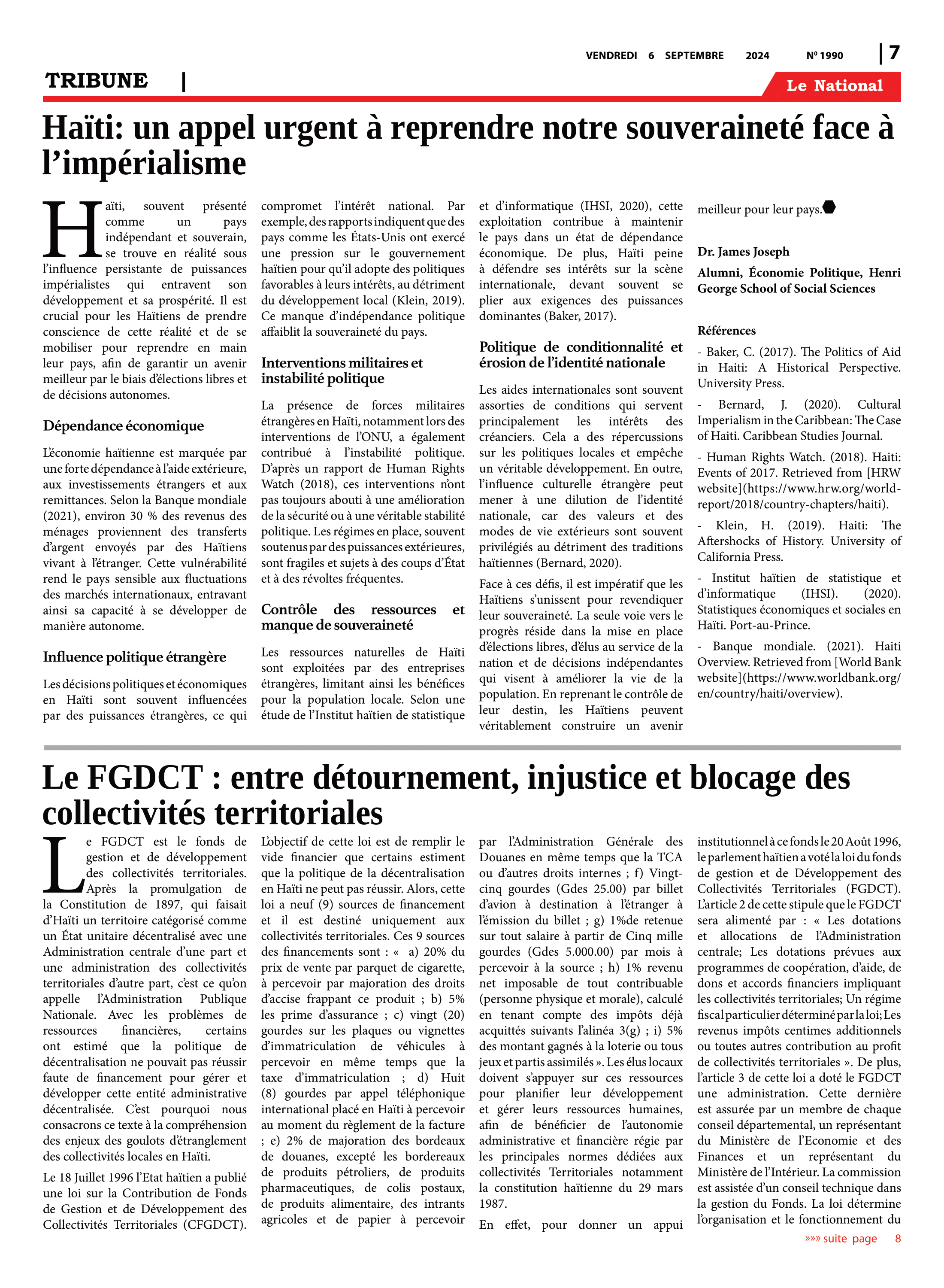 Page 7 de l'édition 1990