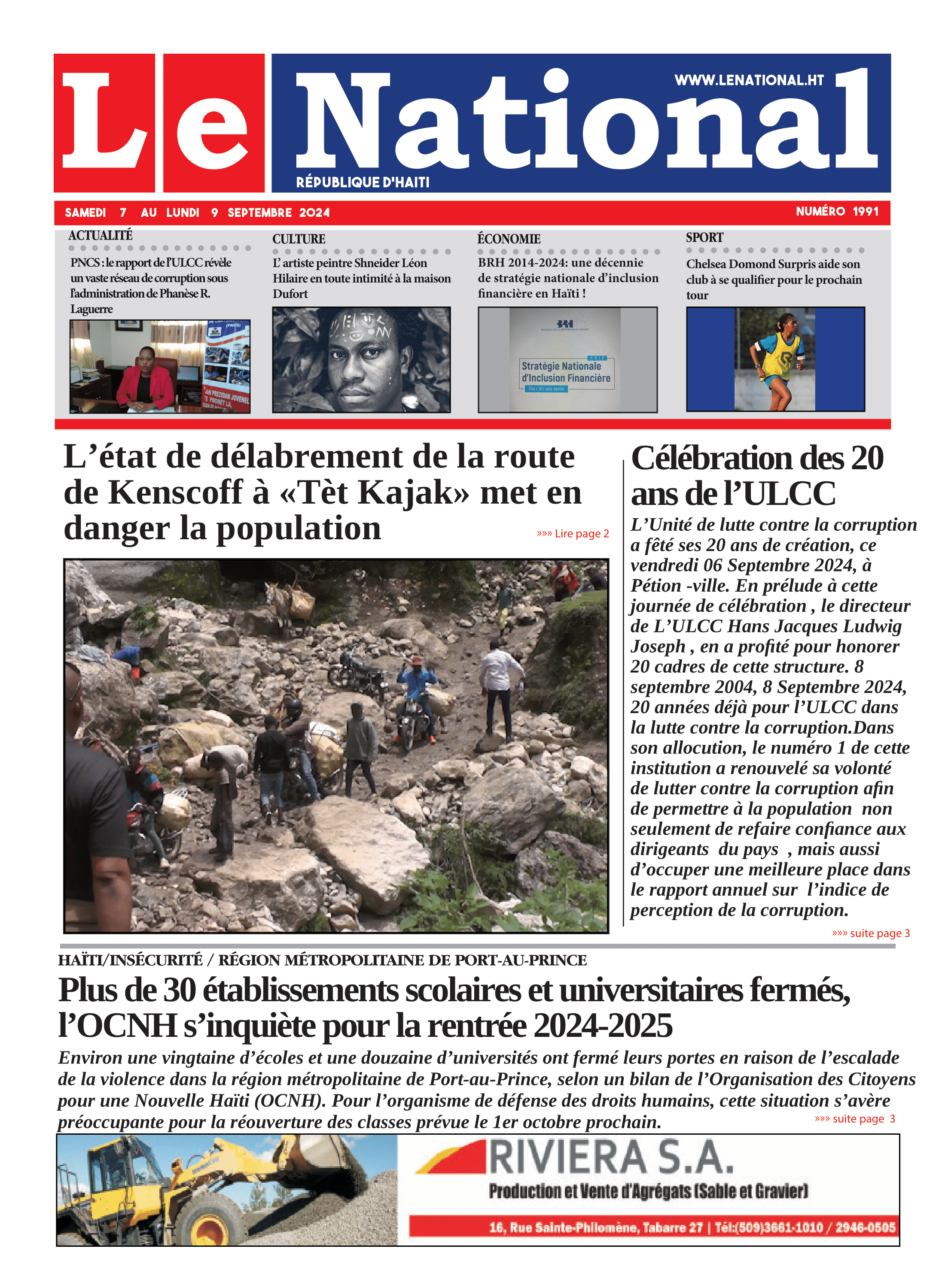 Page 1 de l'édition 1991