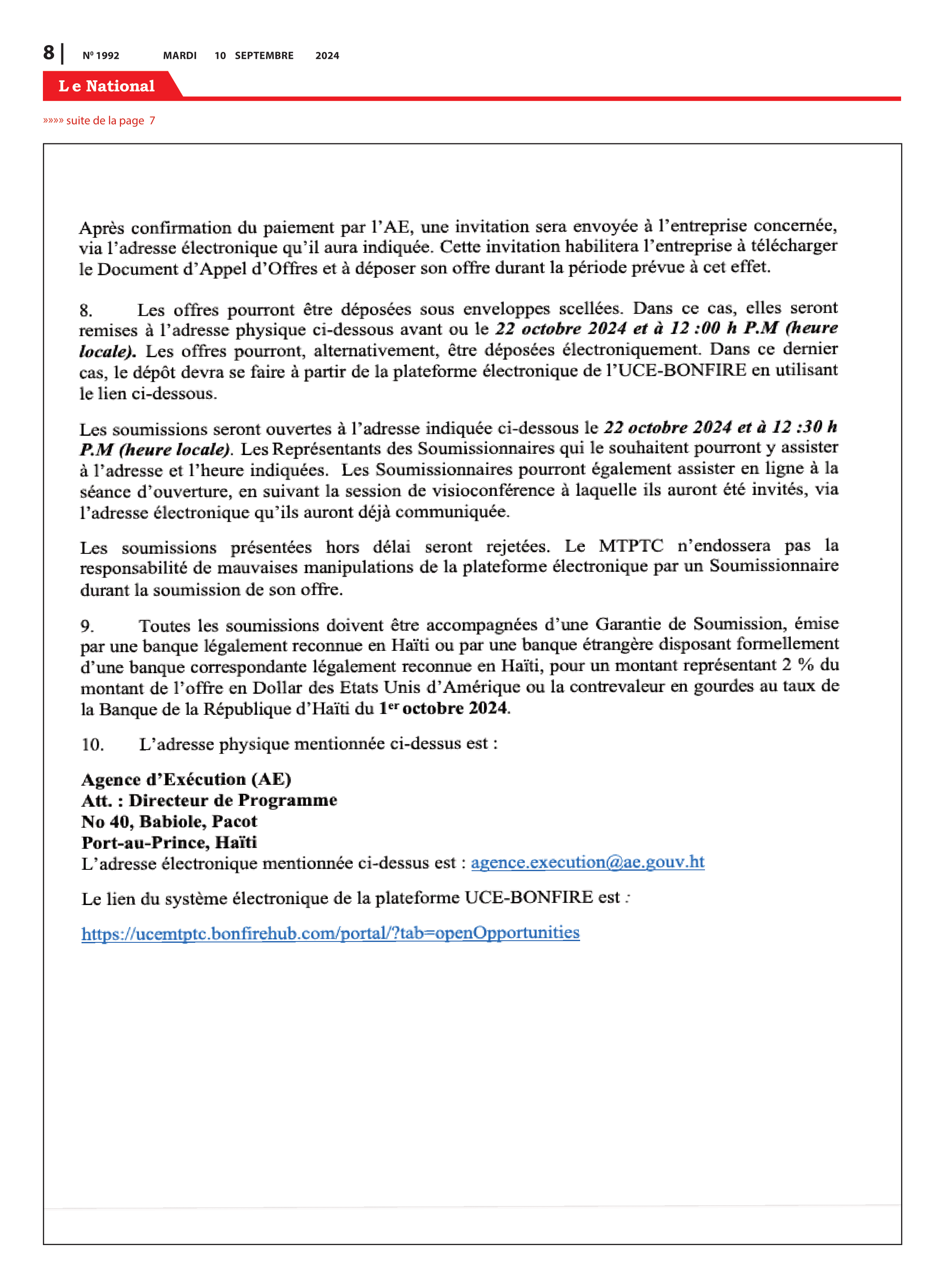Page 8 de l'édition 1992
