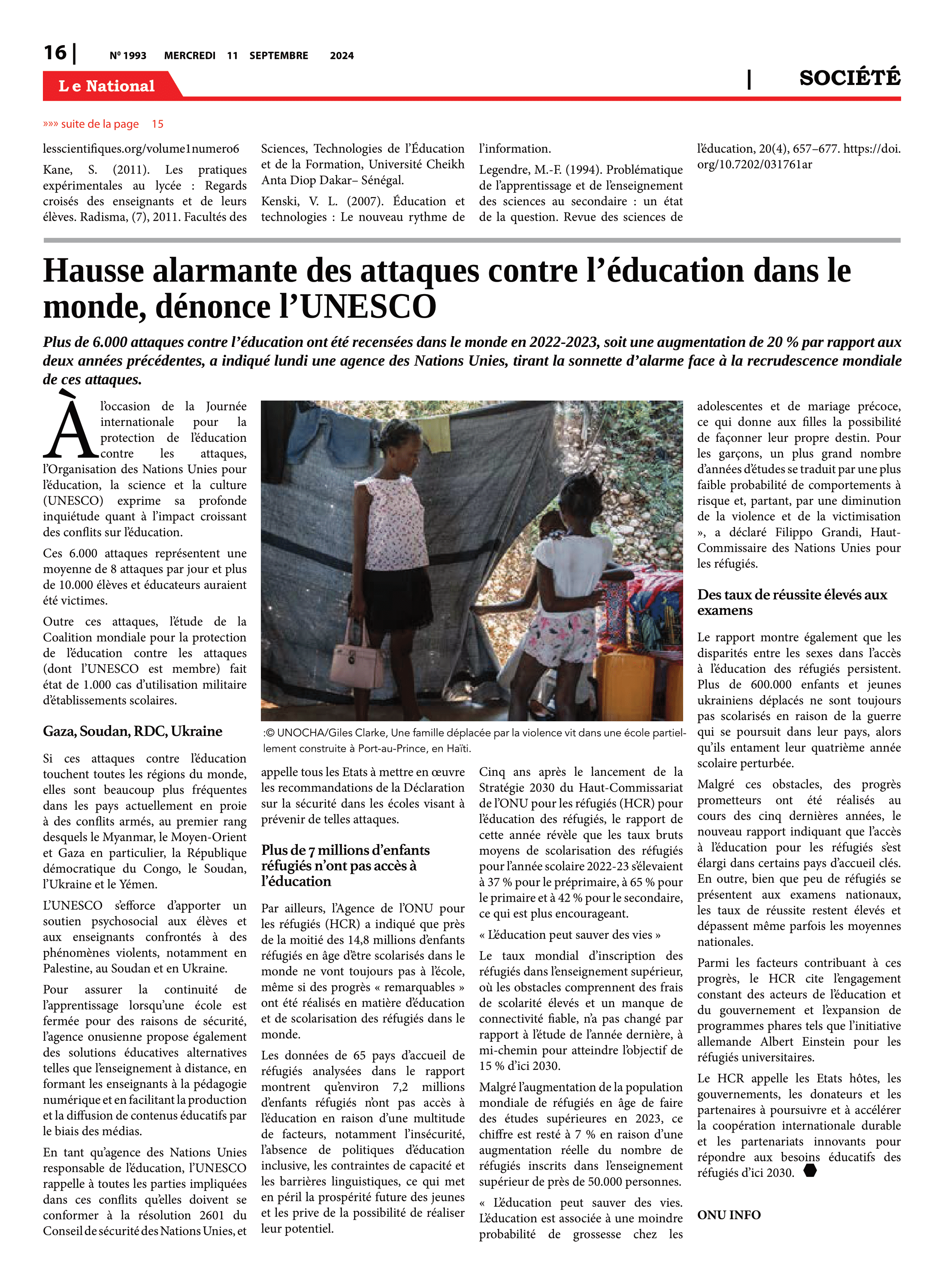 Page 16 de l'édition 1993