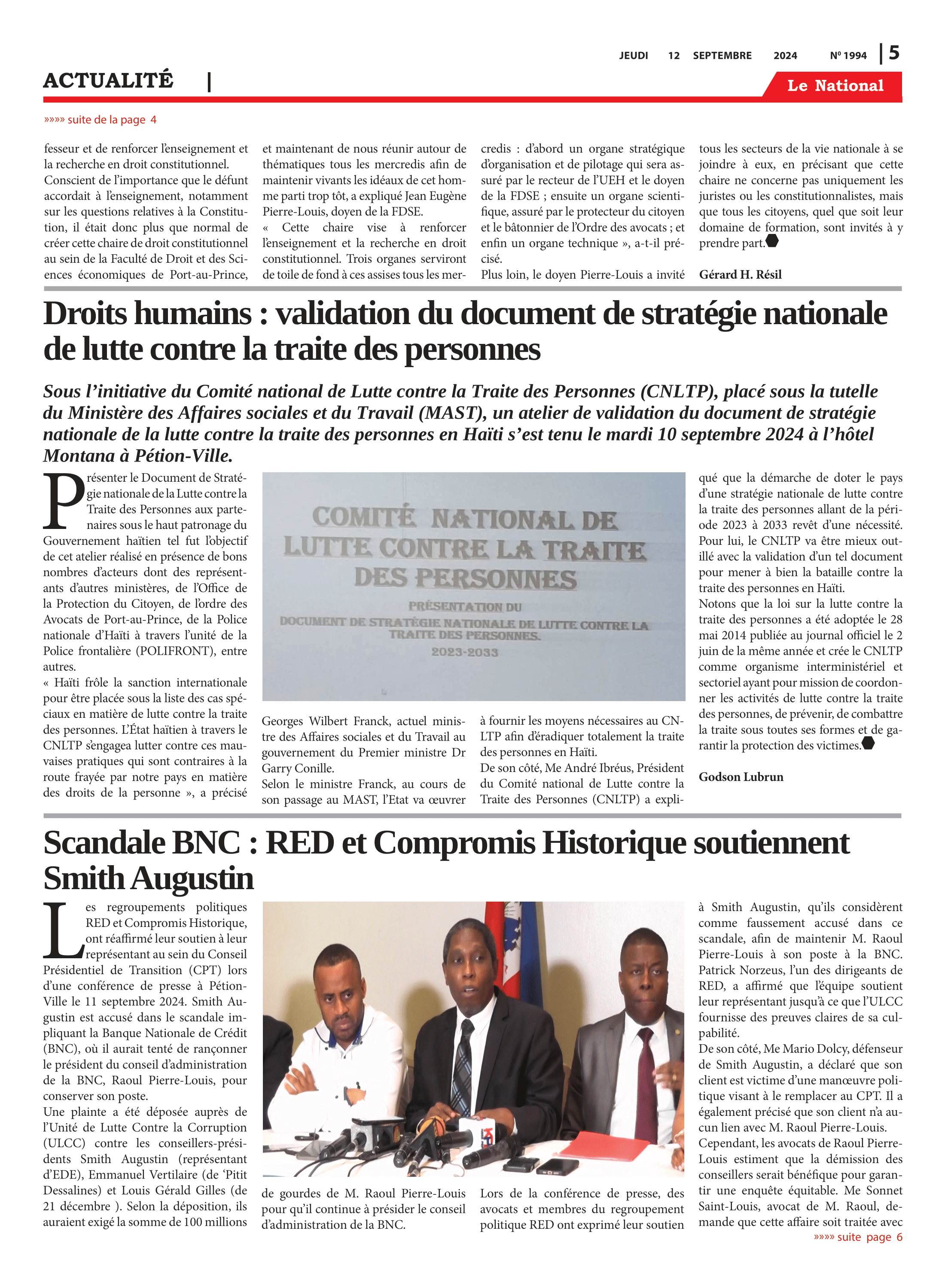 Page 5 de l'édition 1994