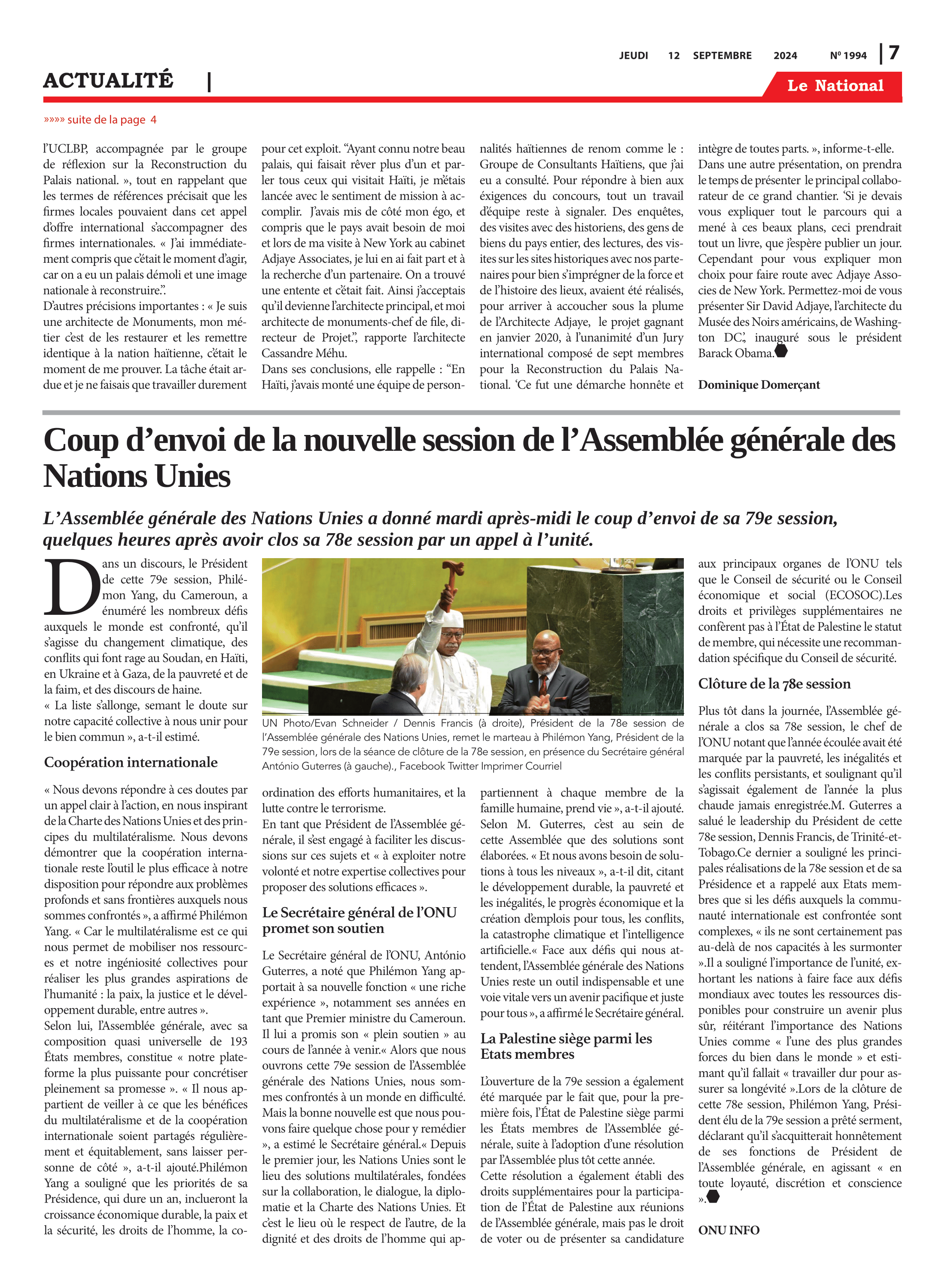 Page 7 de l'édition 1994