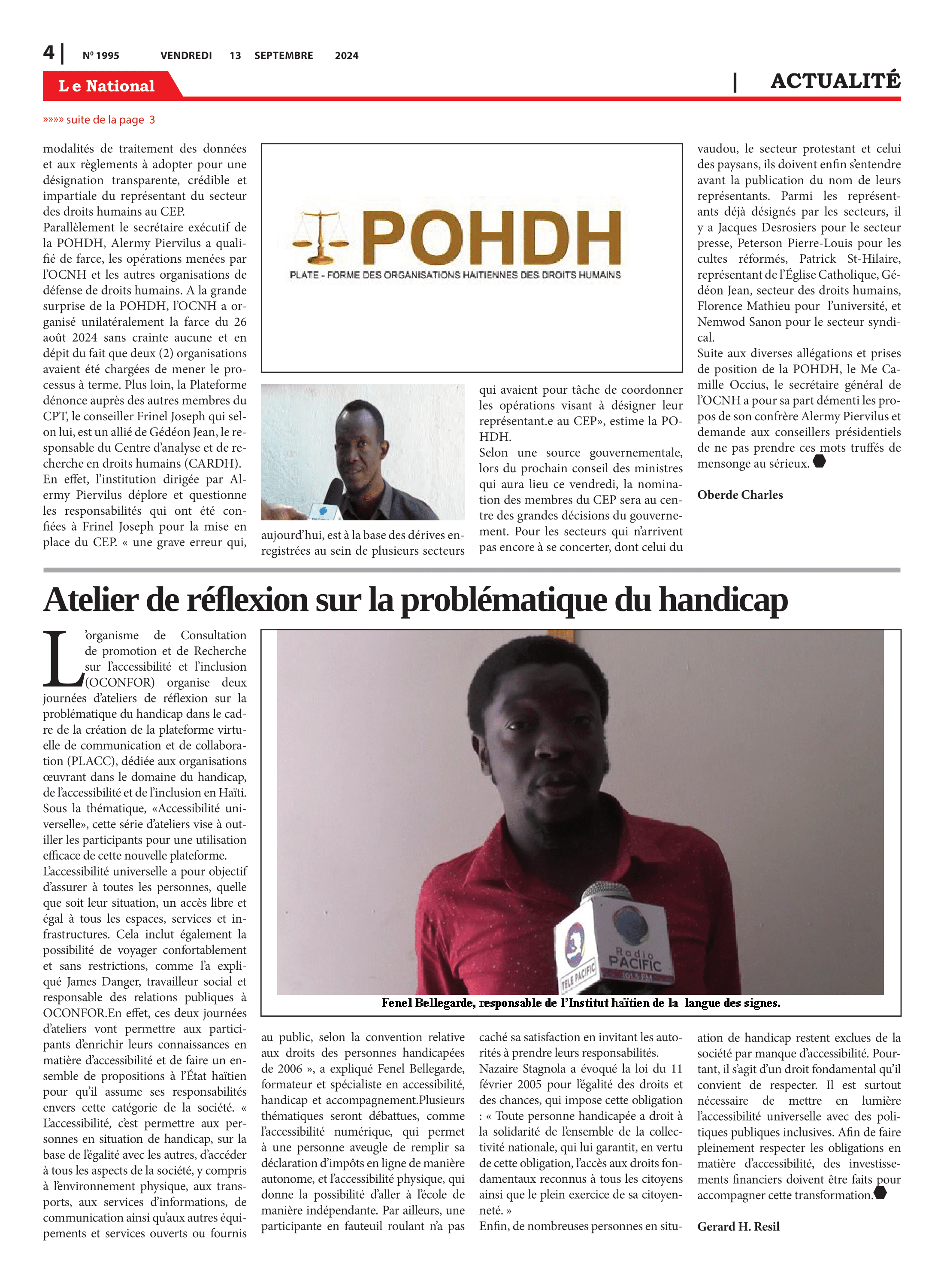 Page 4 de l'édition 1995