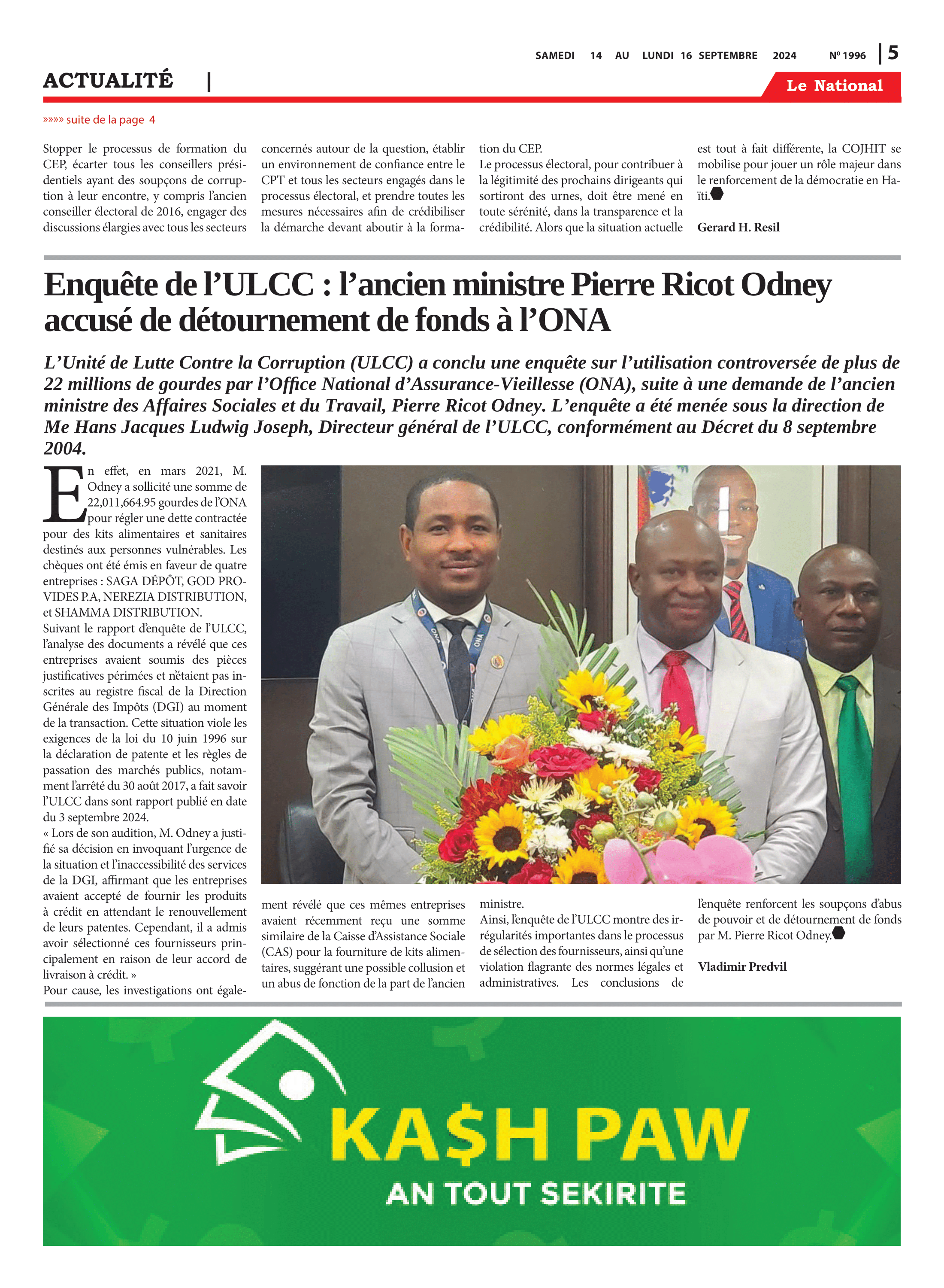 Page 5 de l'édition 1996