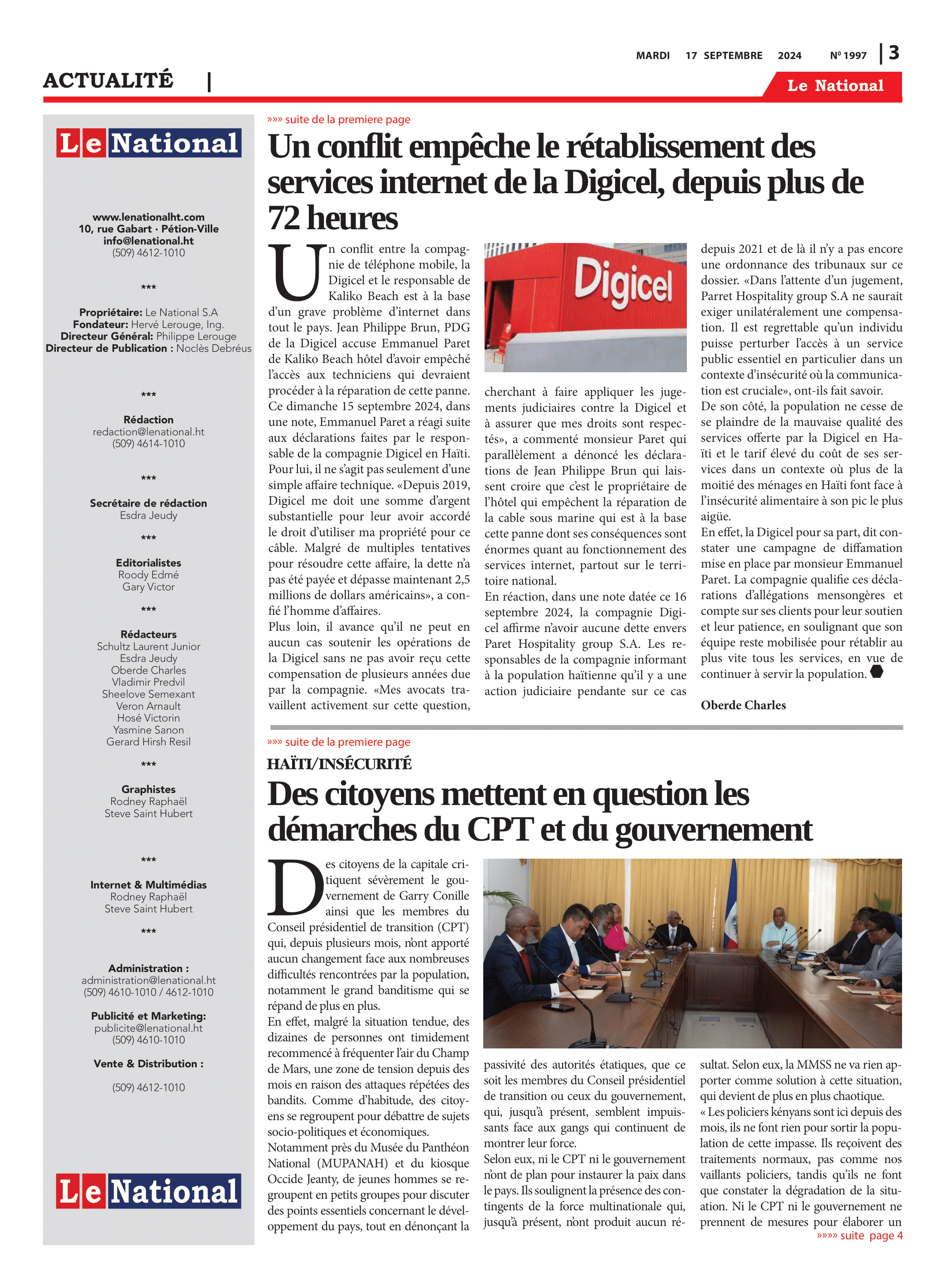 Page 3 de l'édition 1997