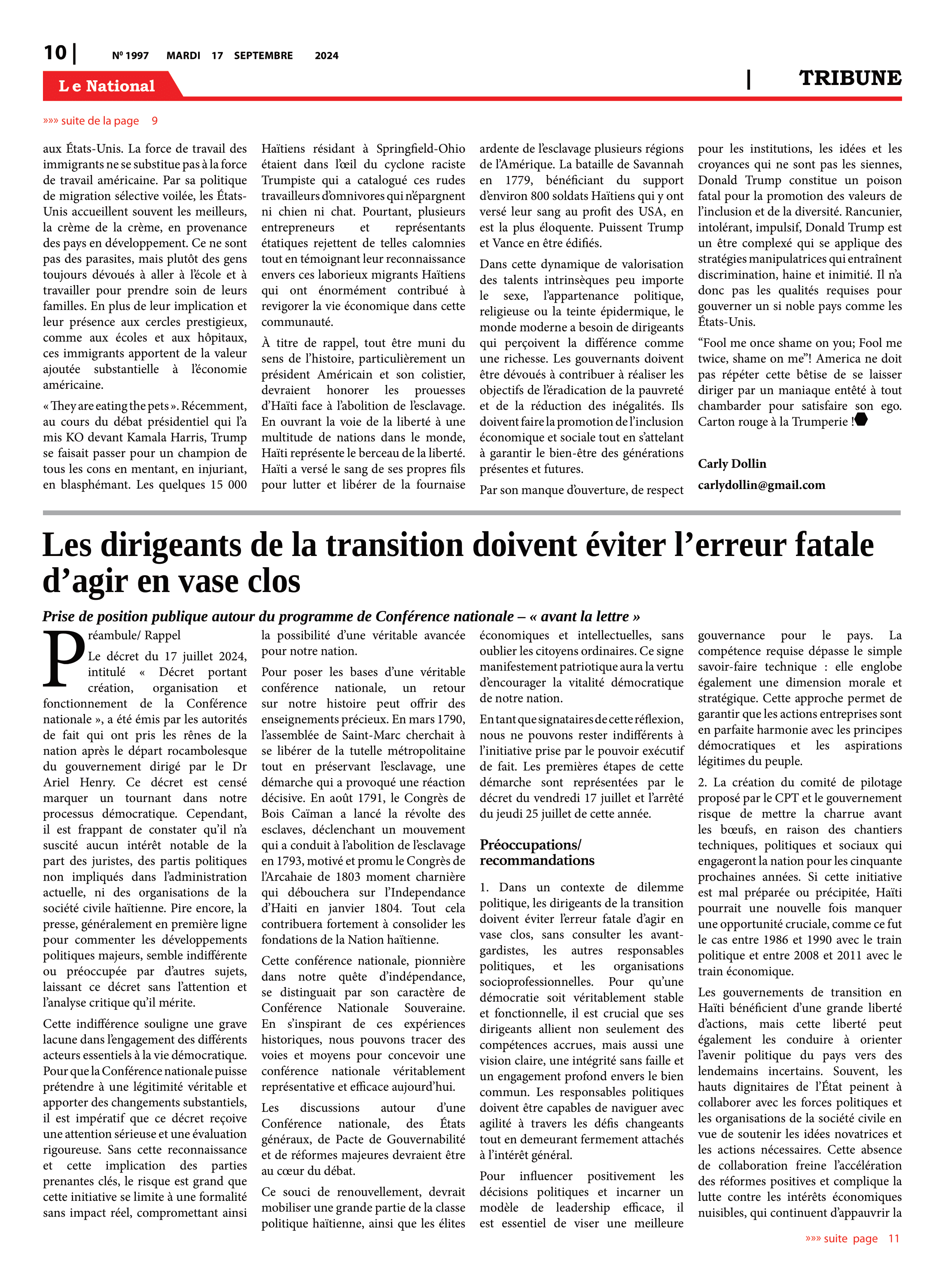 Page 10 de l'édition 1997