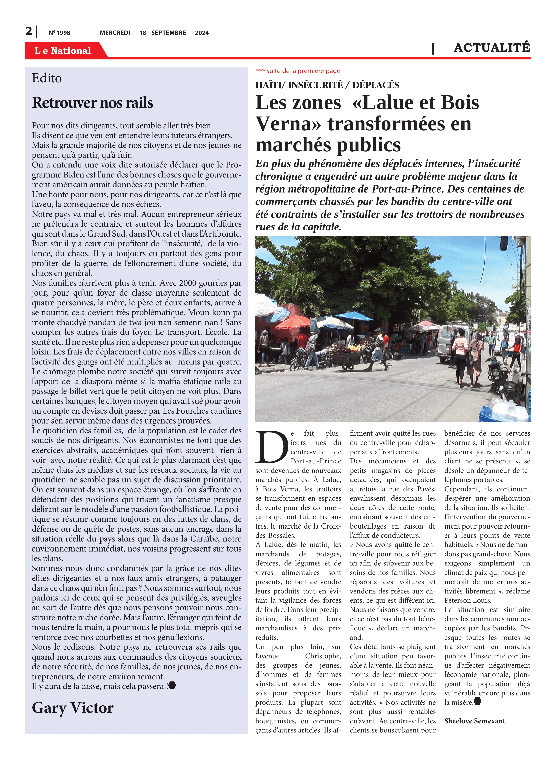 Page 2 de l'édition 1998