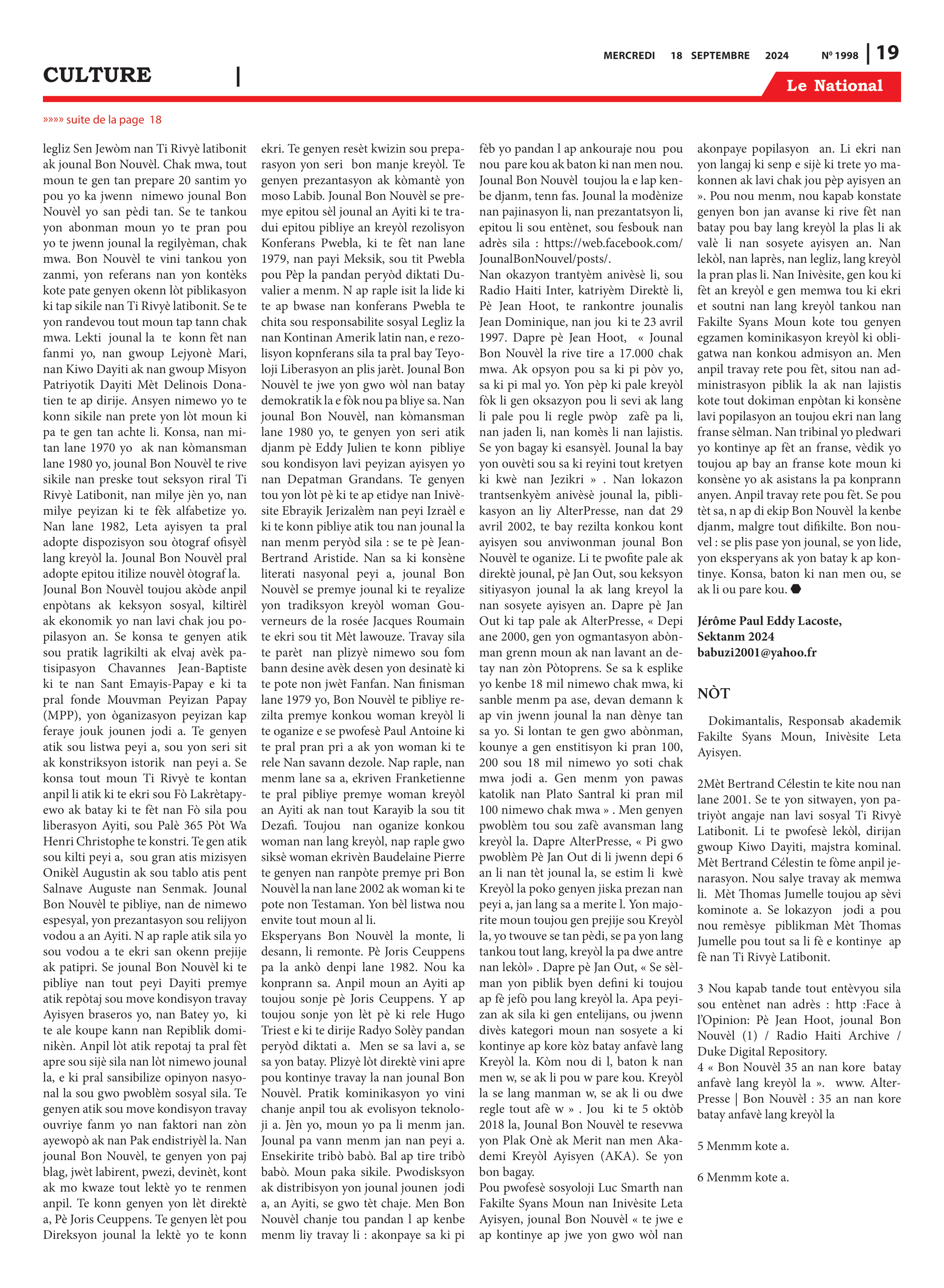 Page 19 de l'édition 1998