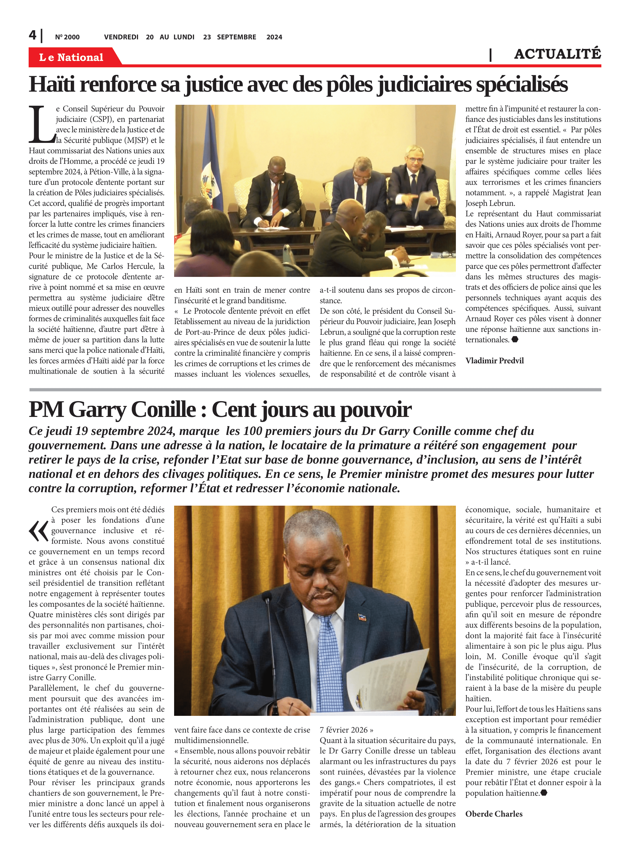Page 4 de l'édition 2000