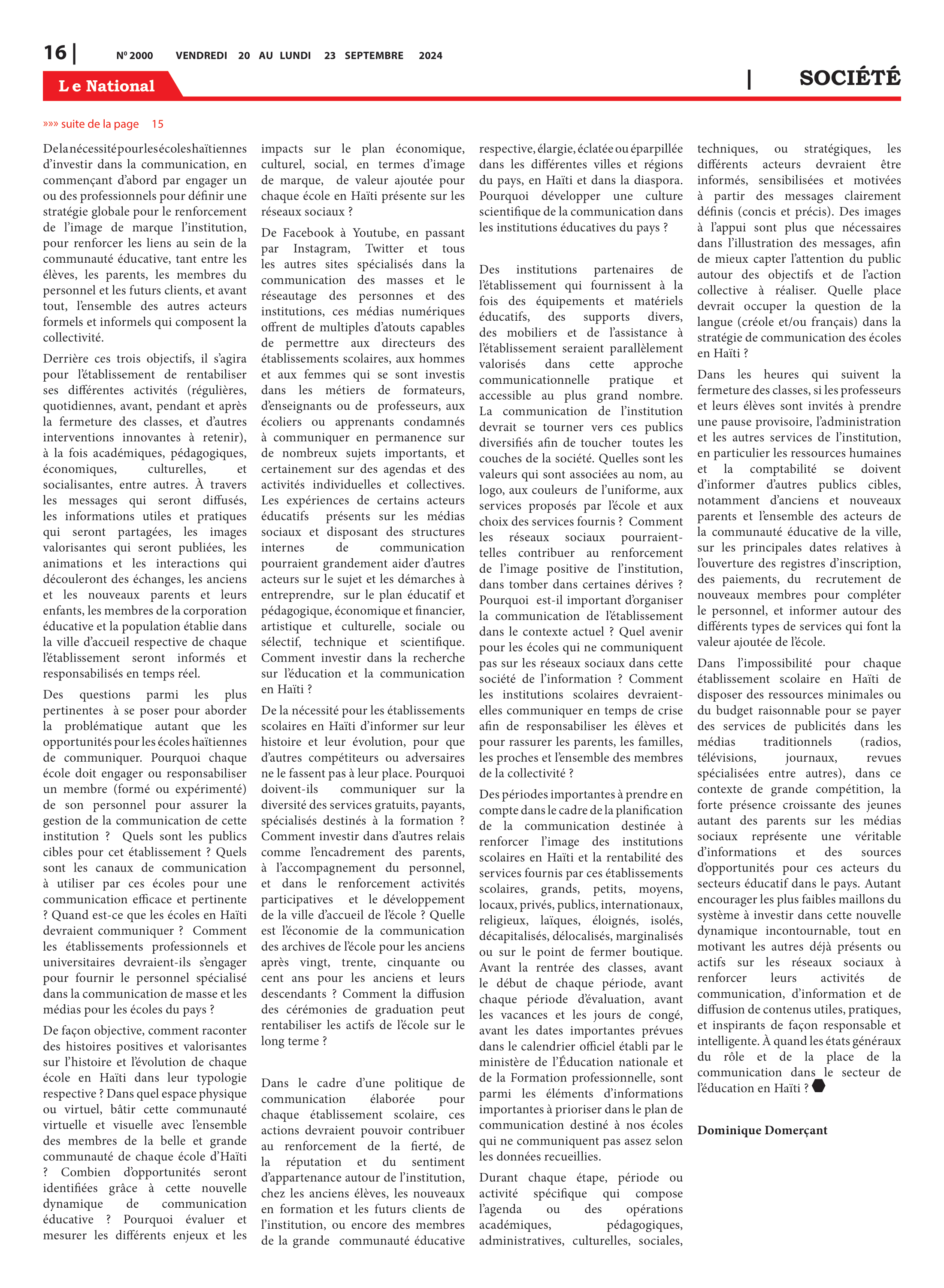 Page 15 de l'édition 2000