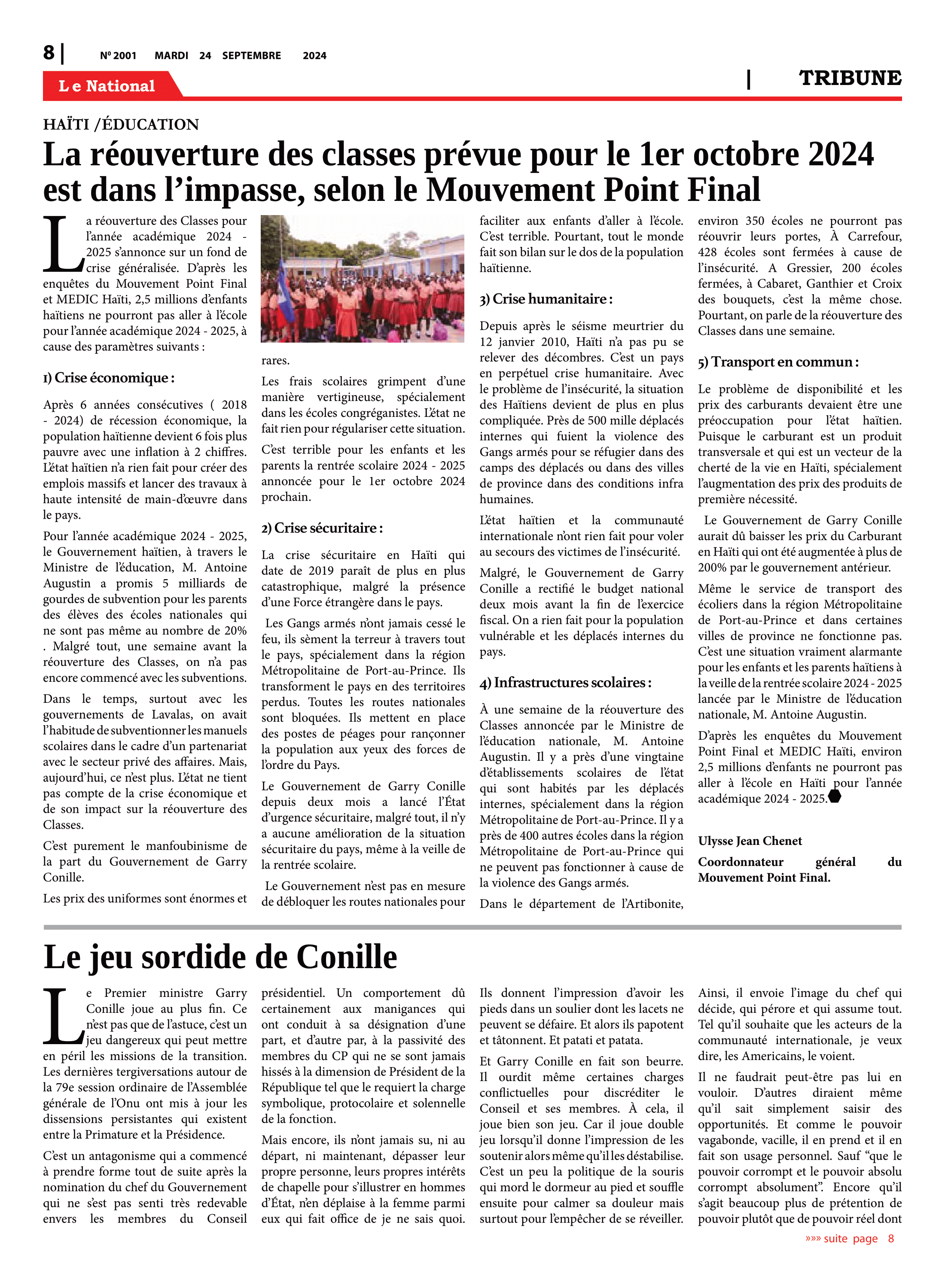 Page 8 de l'édition 2001