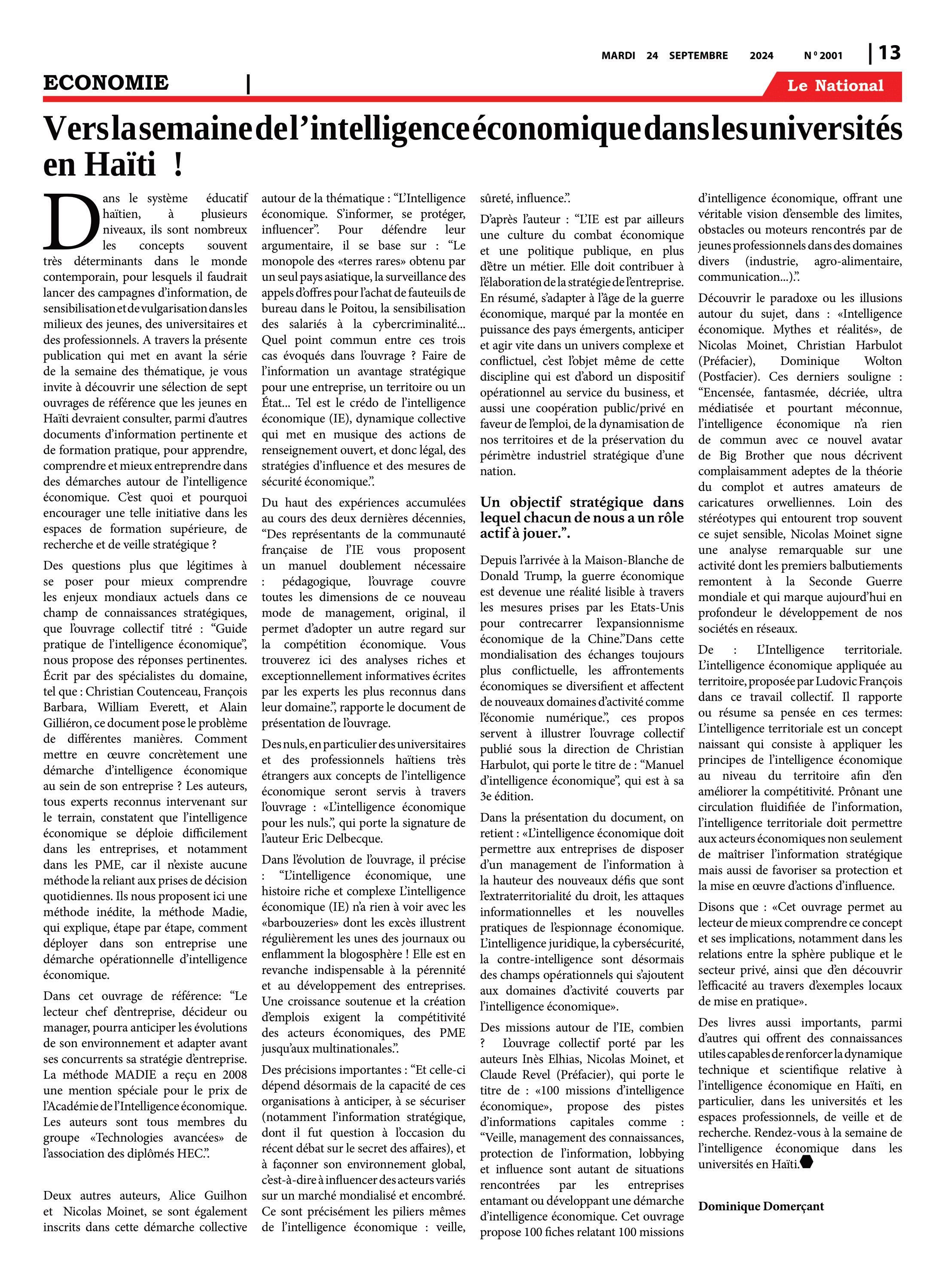 Page 15 de l'édition 2001