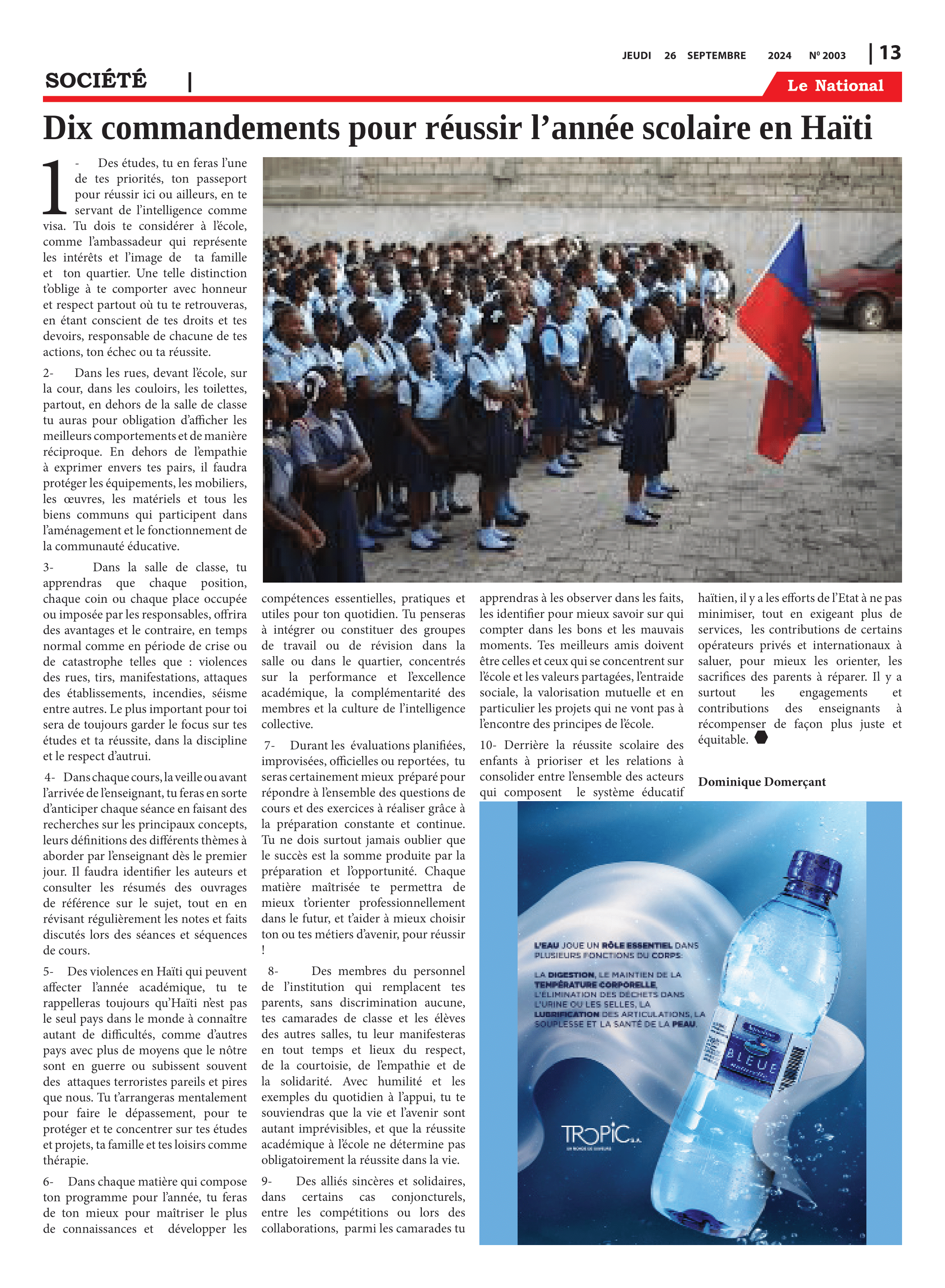 Page 13 de l'édition 2003