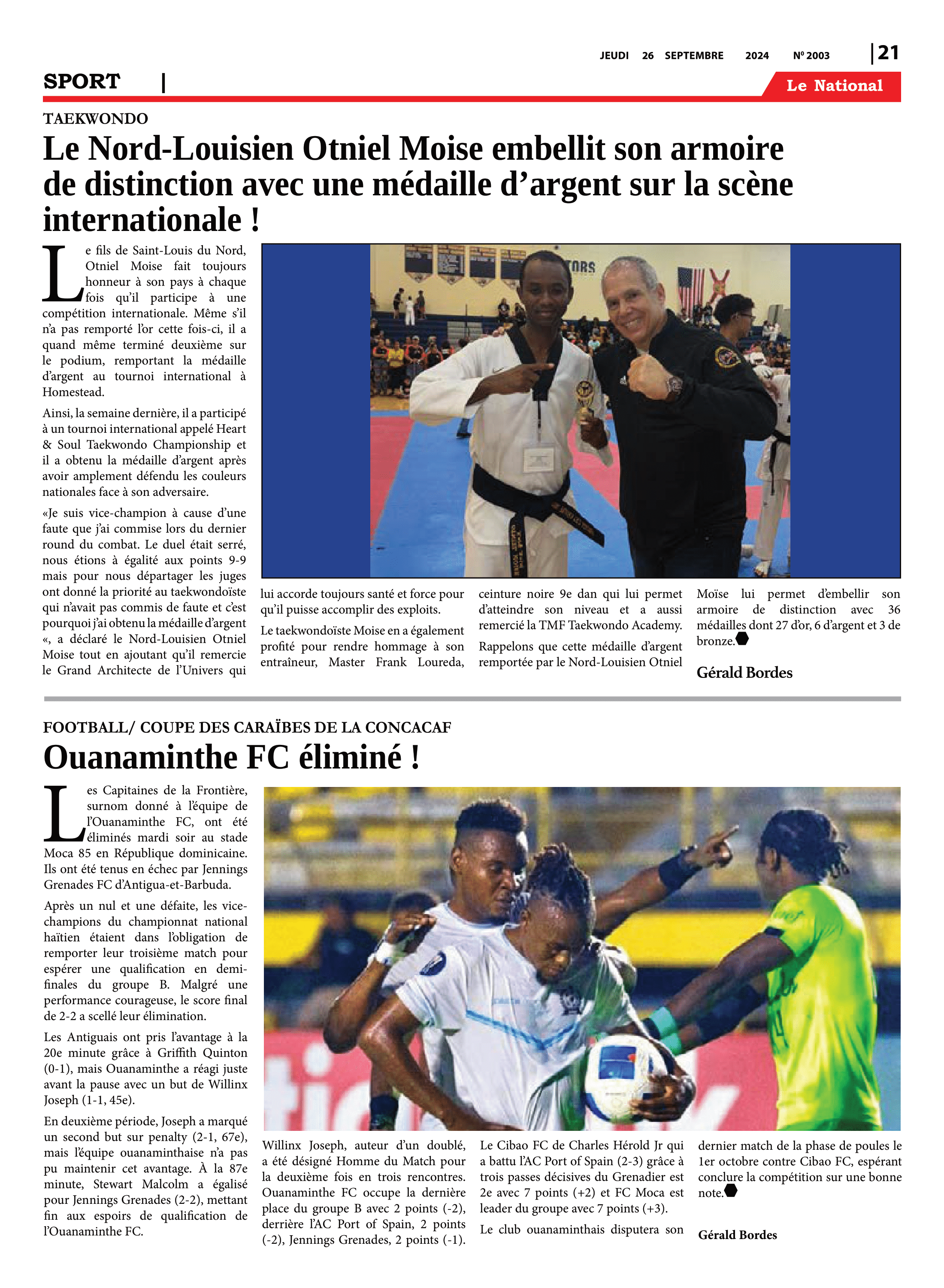 Page 21 de l'édition 2003