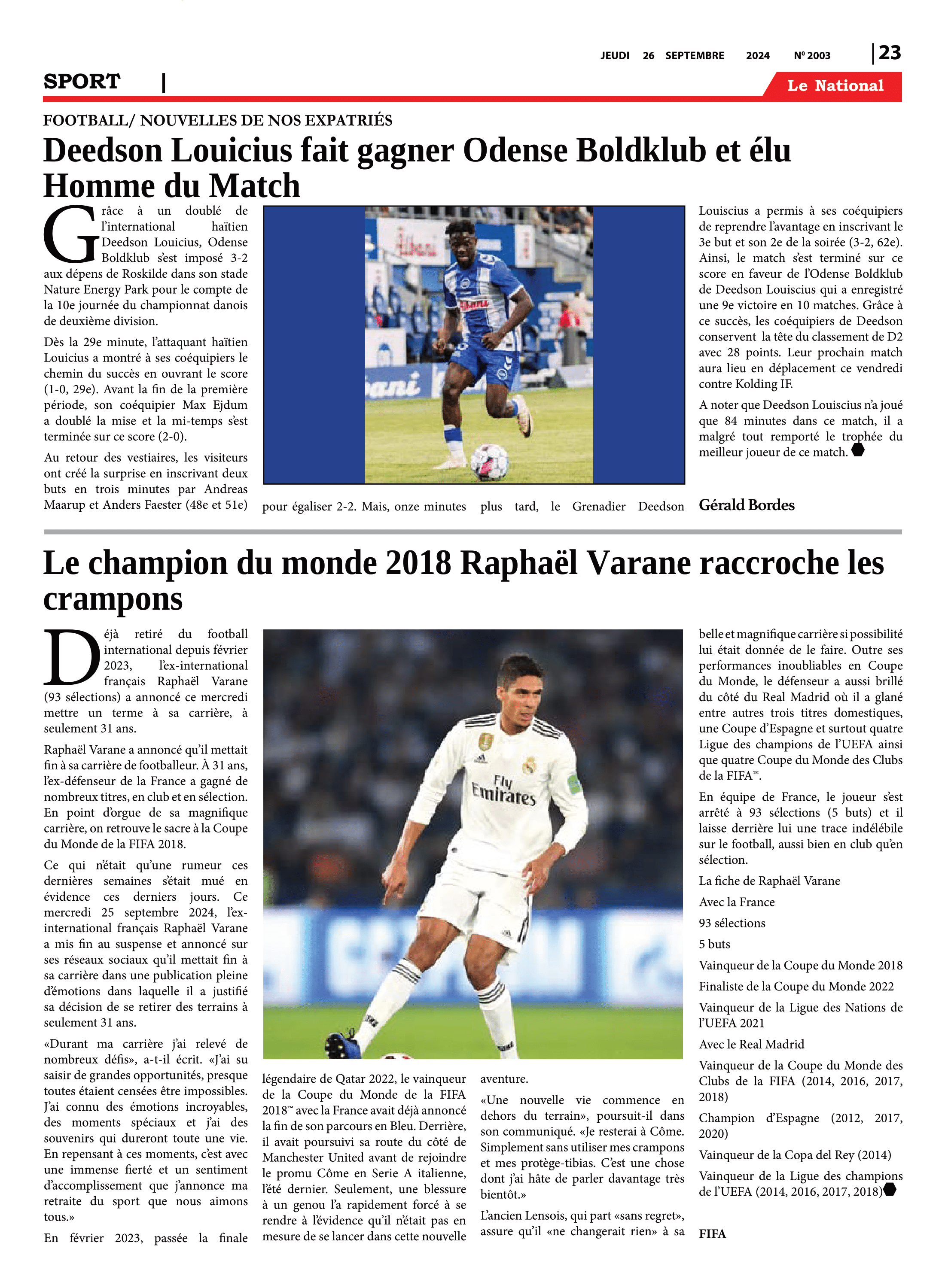 Page 23 de l'édition 2003