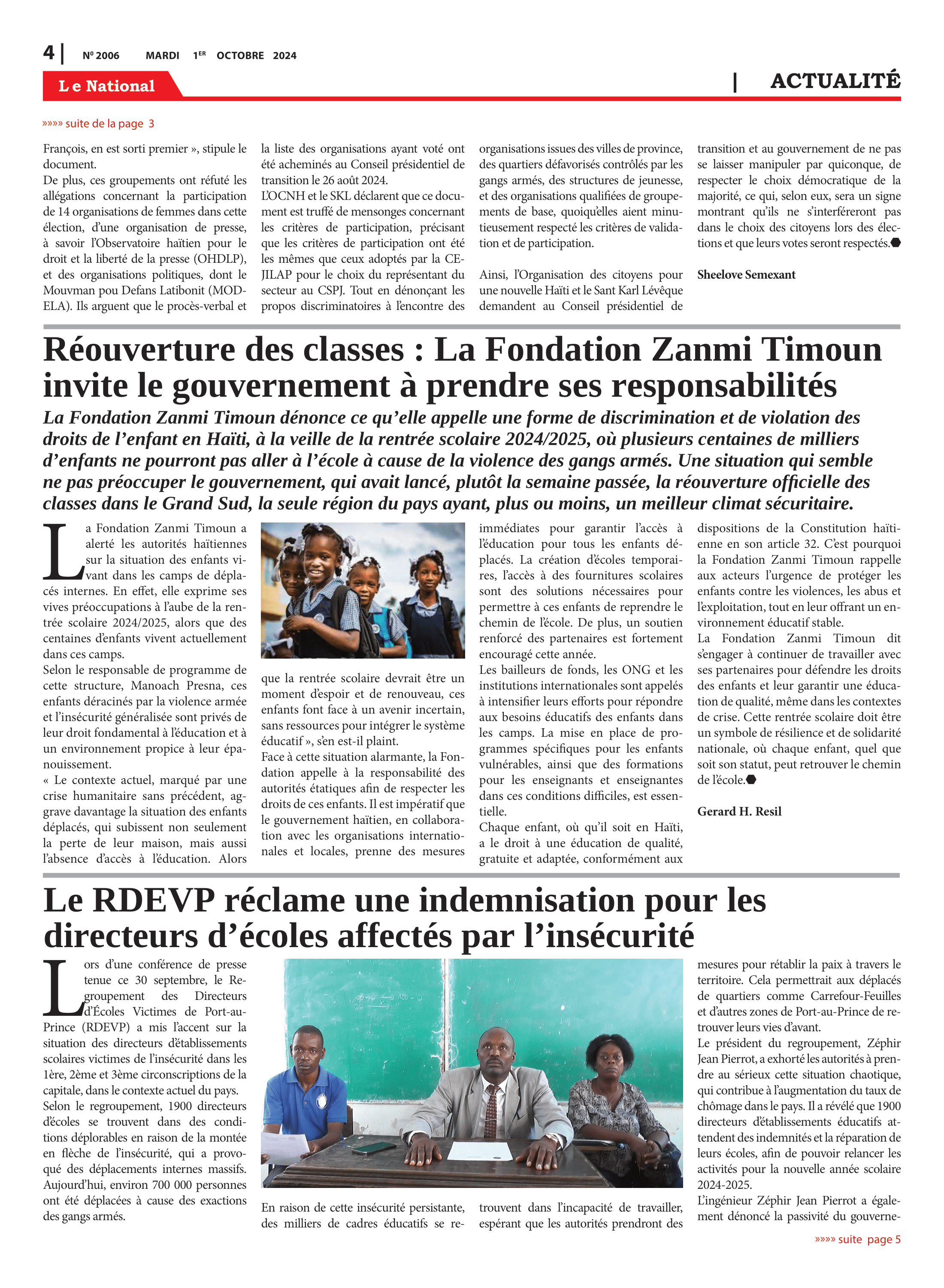 Page 4 de l'édition 2006