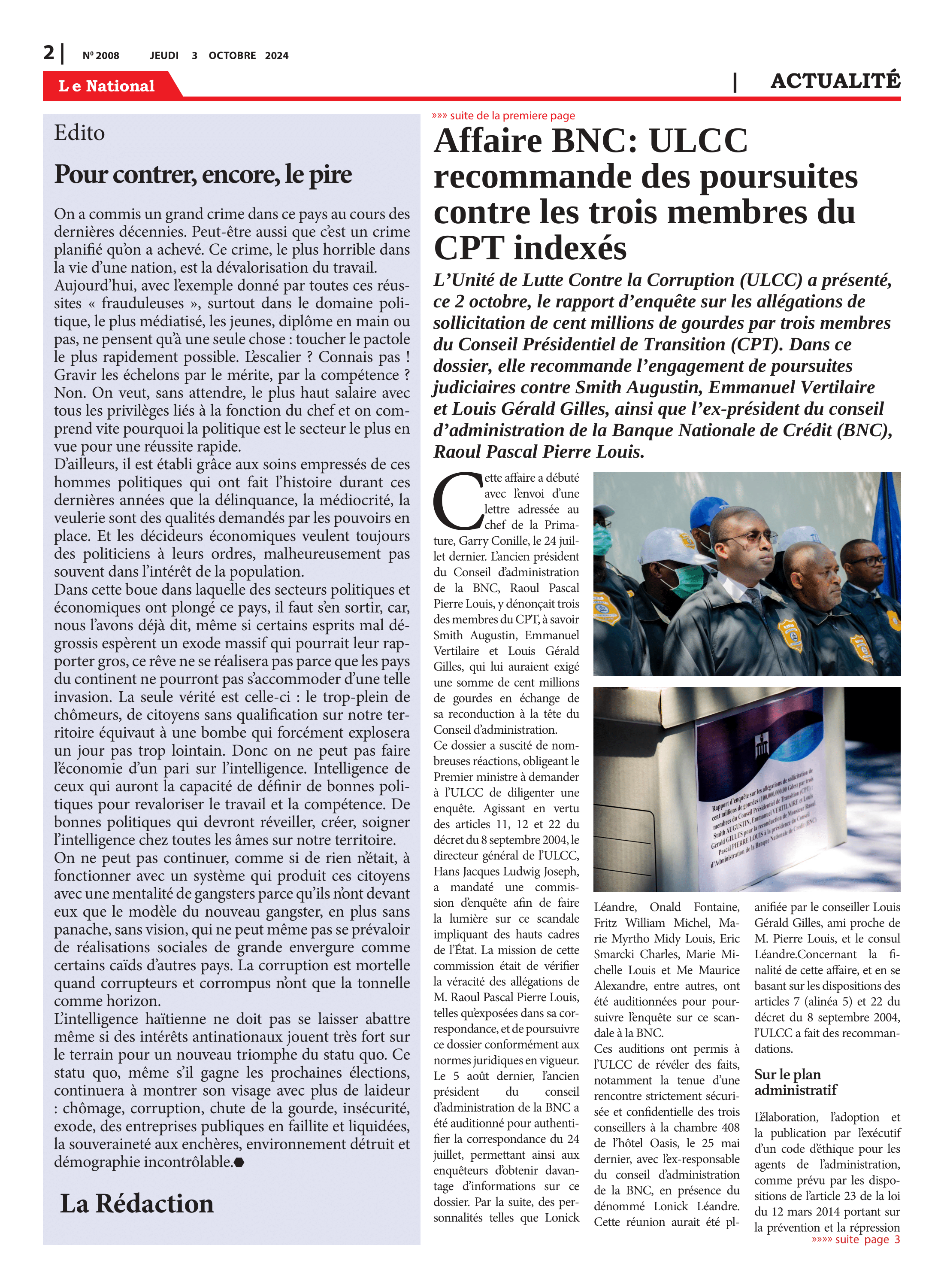 Page 2 de l'édition 2008
