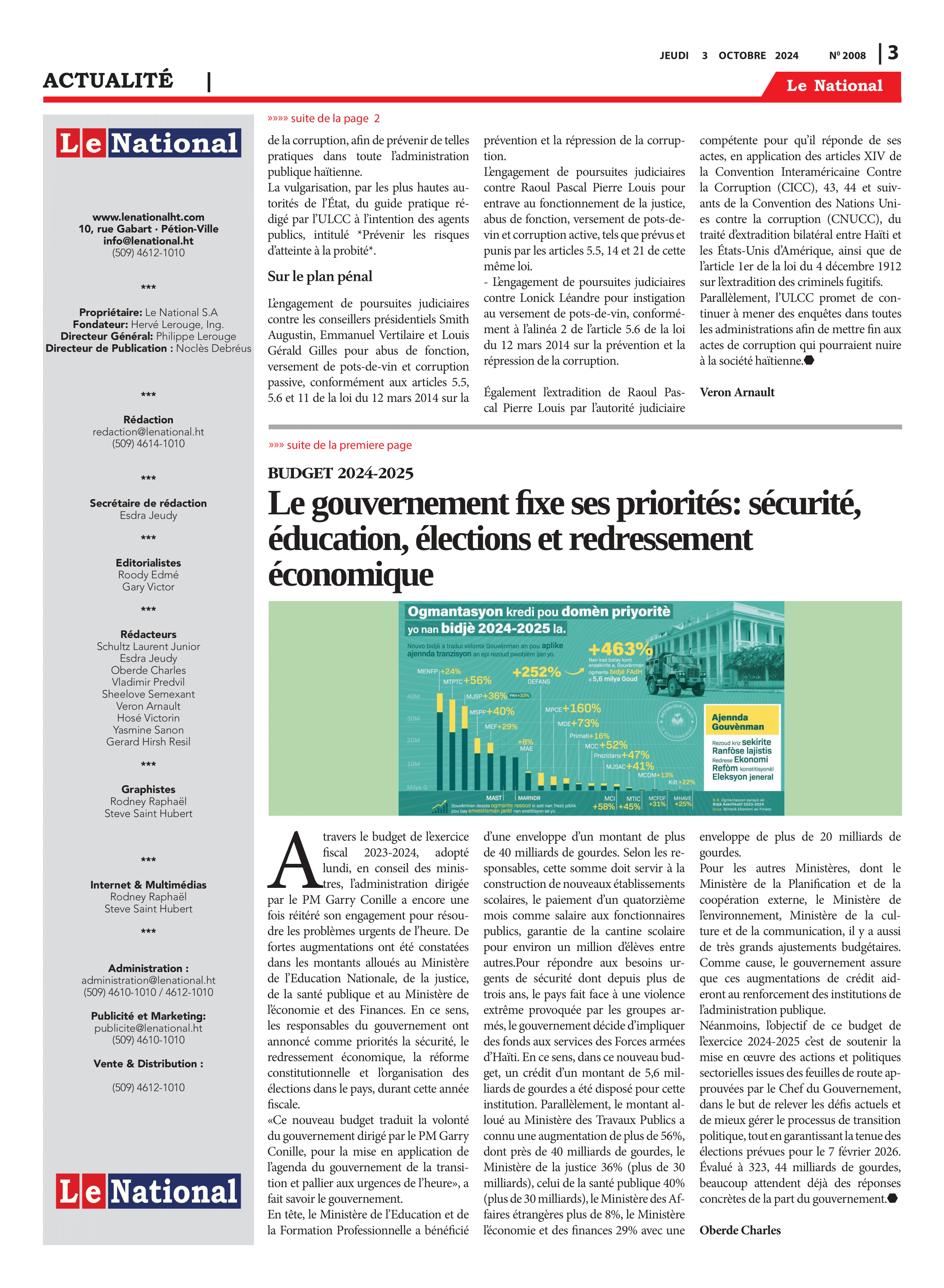 Page 3 de l'édition 2008