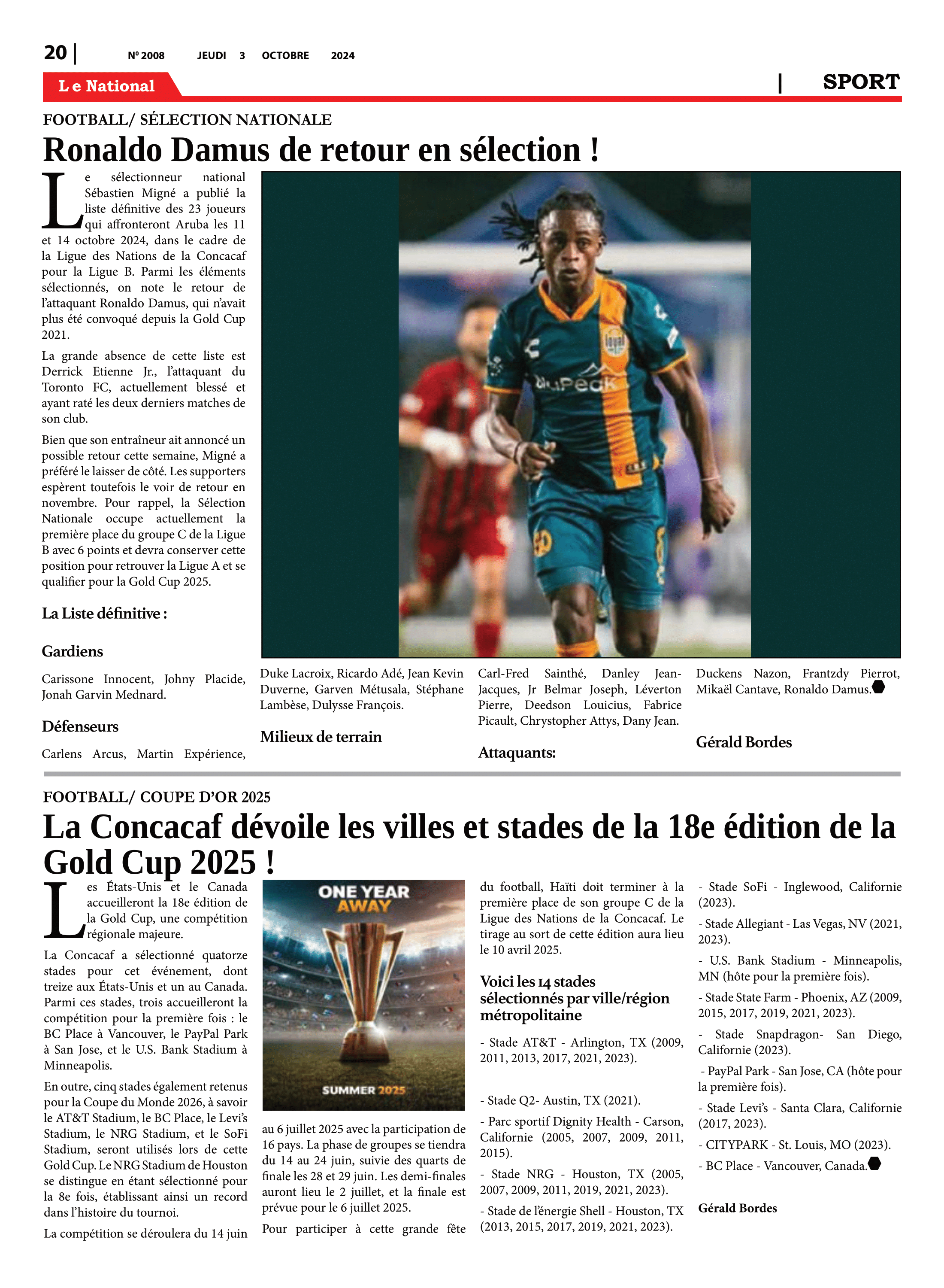 Page 20 de l'édition 2008