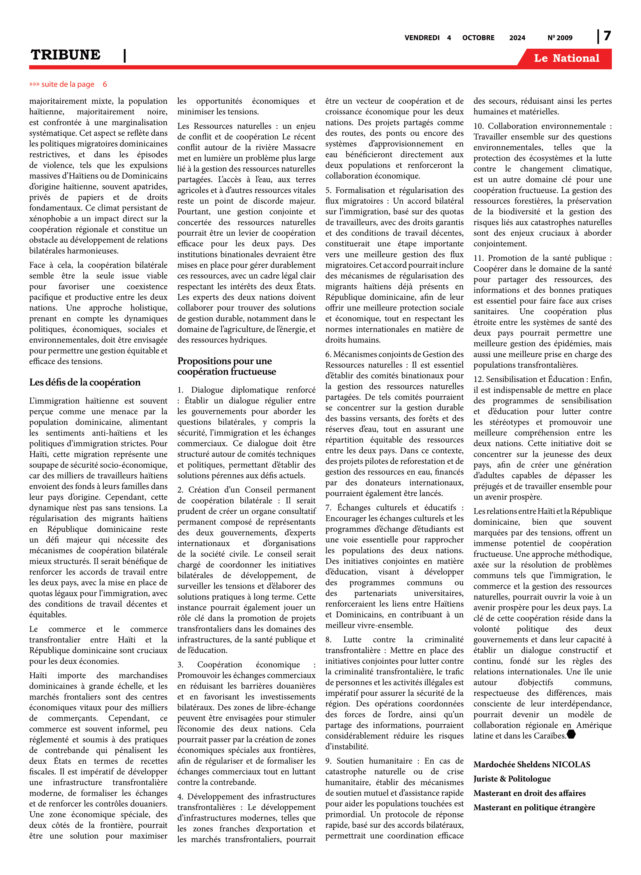 Page 7 de l'édition 2009