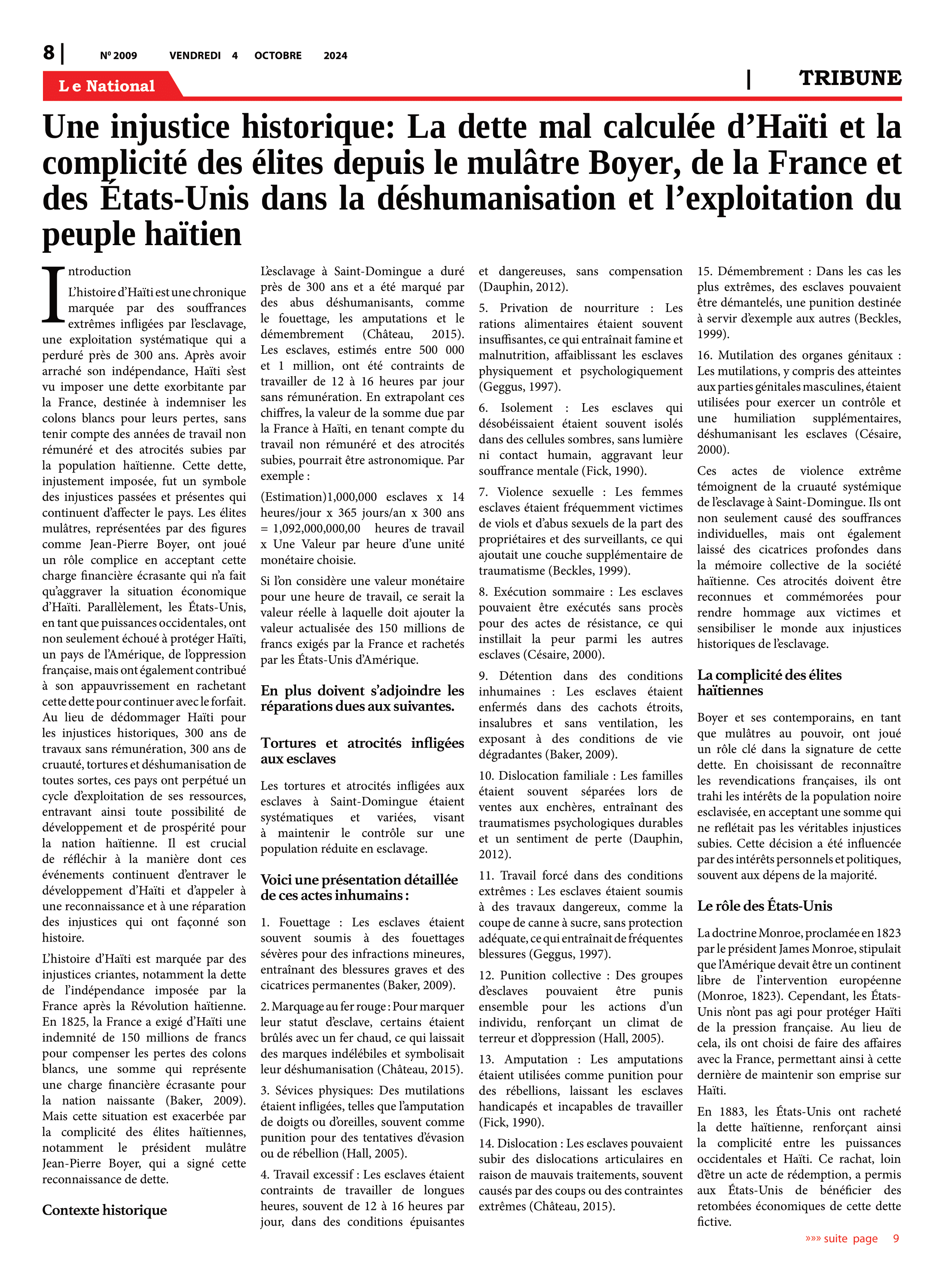 Page 8 de l'édition 2009