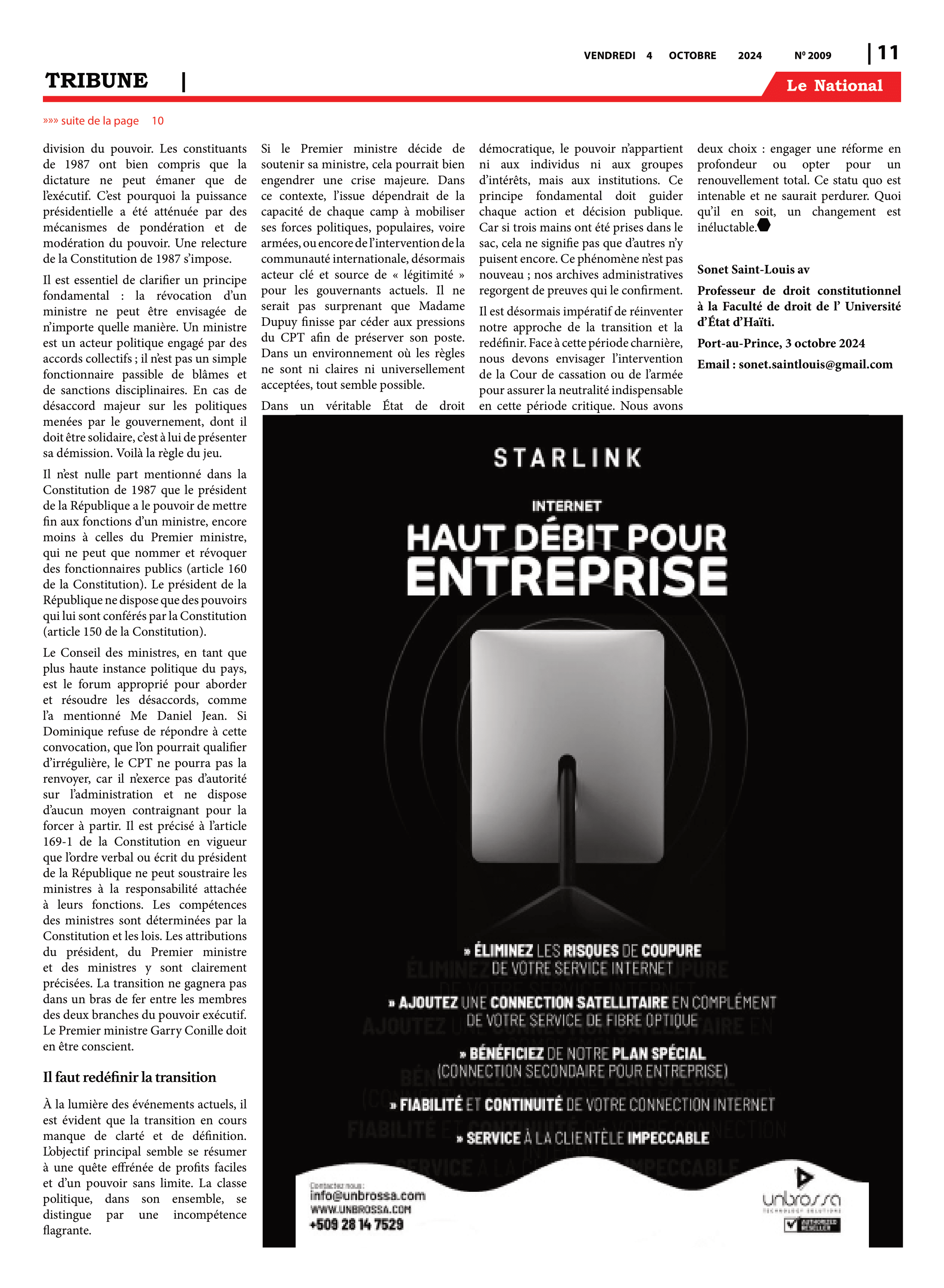 Page 11 de l'édition 2009