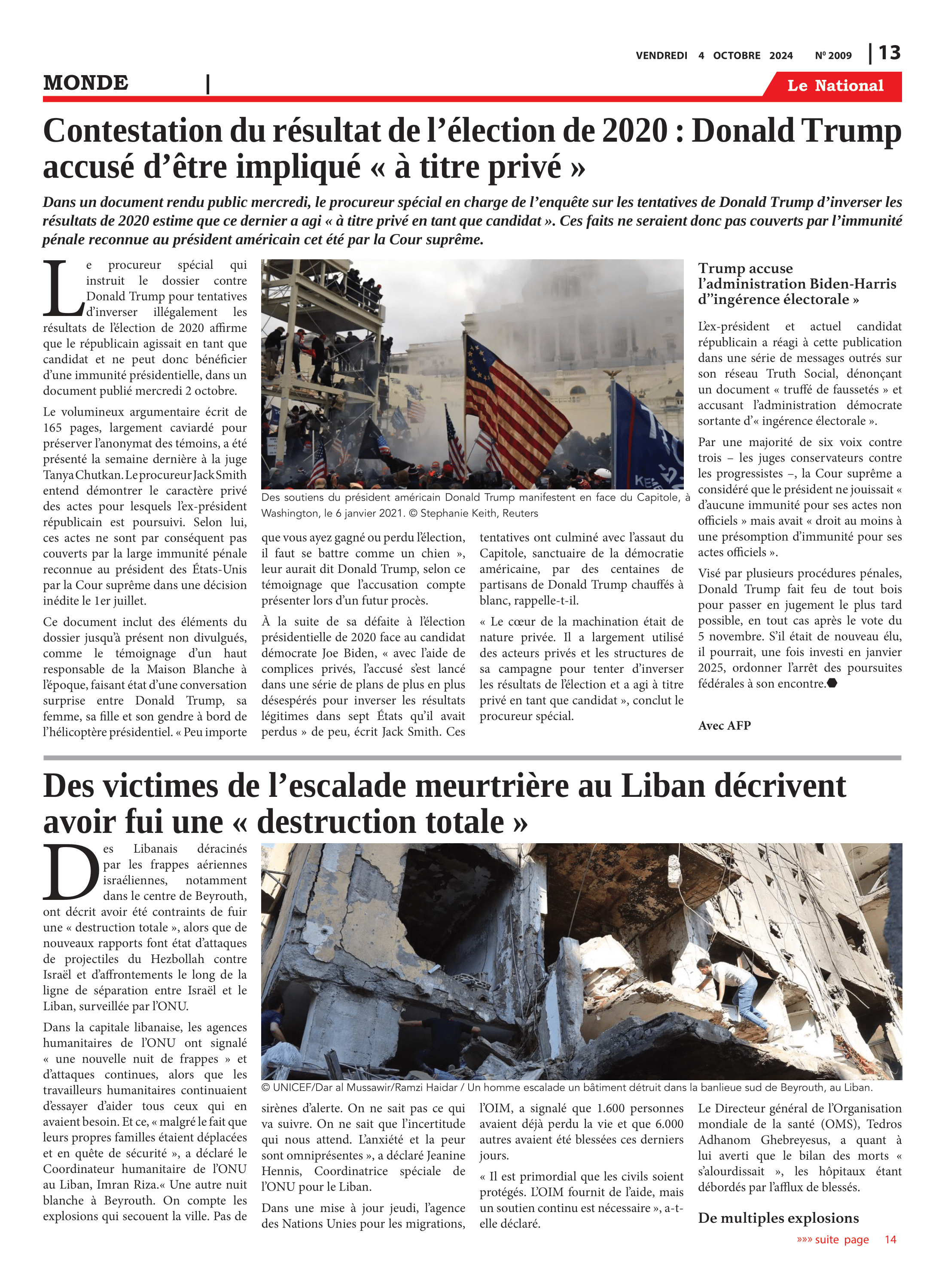 Page 13 de l'édition 2009